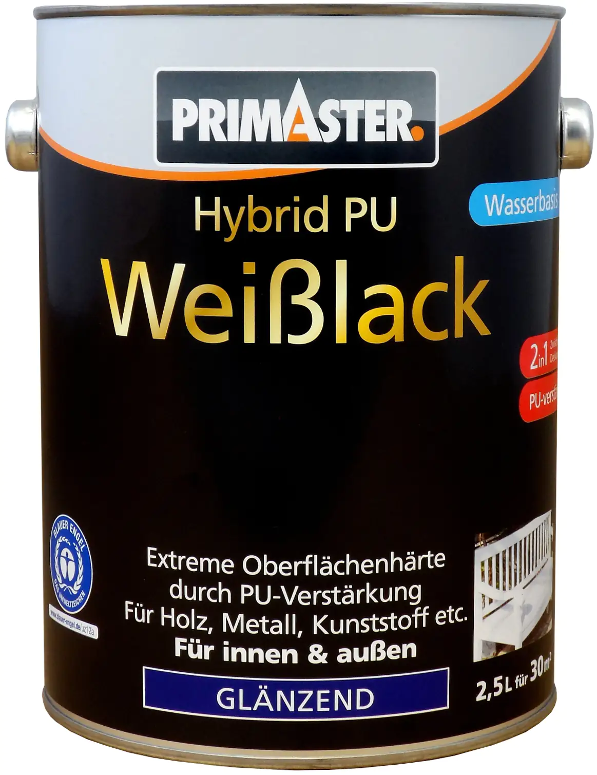 4000590165024 Primaster Hybrid-PU-Weißlack 2,5 L glänzend