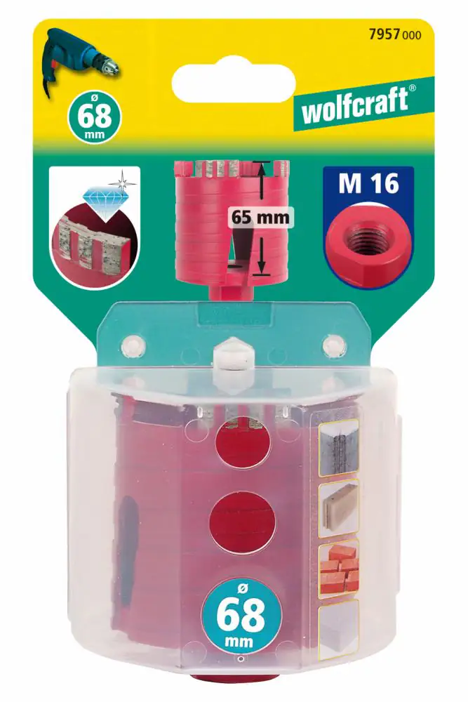 Wolfcraft Diamant-Hohlbohrkrone Ø 82 mm Diamant