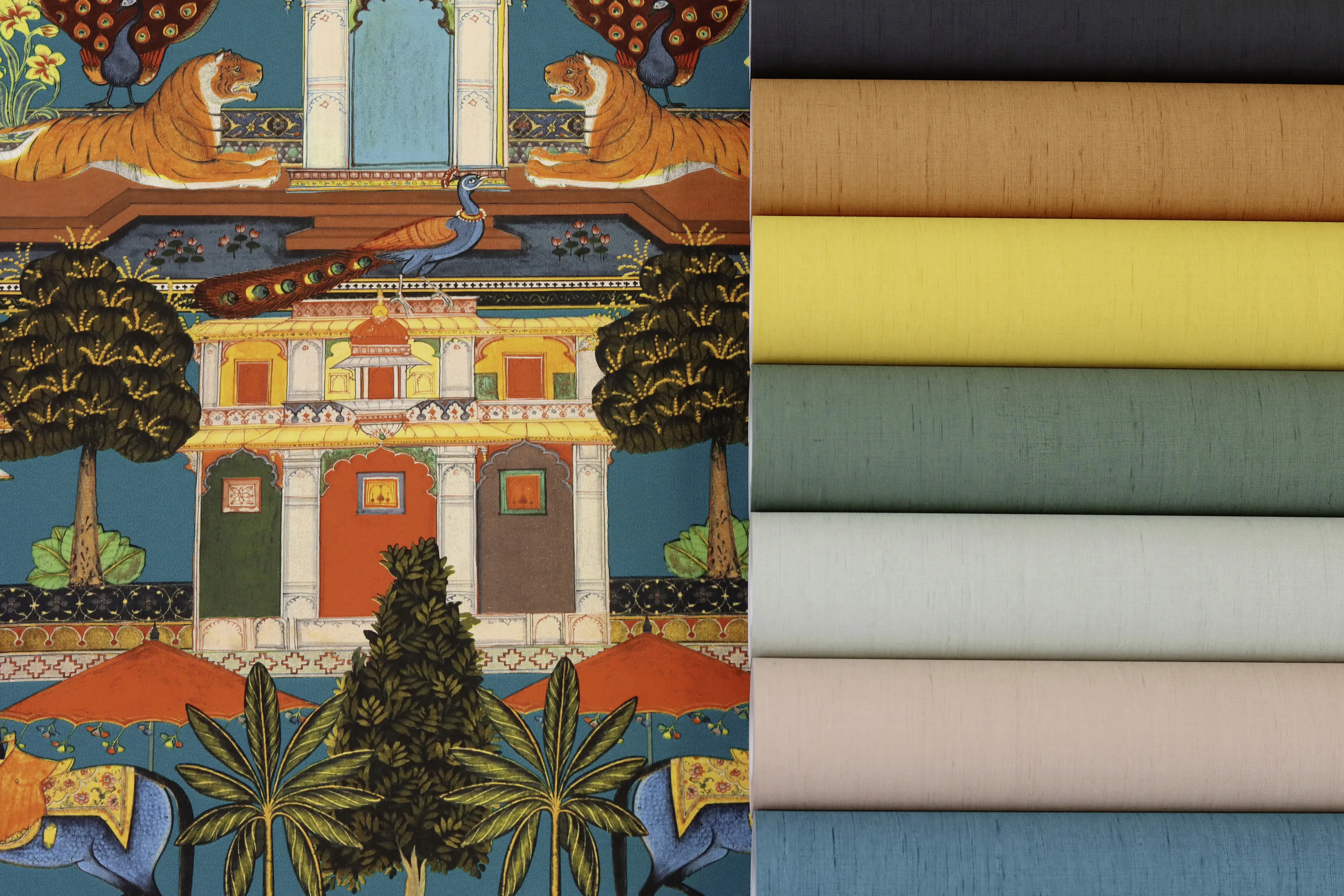 Rasch Vliestapete 746082 Gelb-Ocker Uni 10,05 m x 0,53 m
