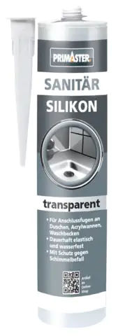 Primaster Sanitär Silikon transparent 310 ml 12 St. Kartonabnahme Primaster Sanitär Silikon transparent 310 ml 12 St. Kartonabnahme