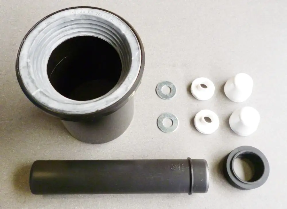 Wisa WC-Anschlußset für Wand-WC schwarz