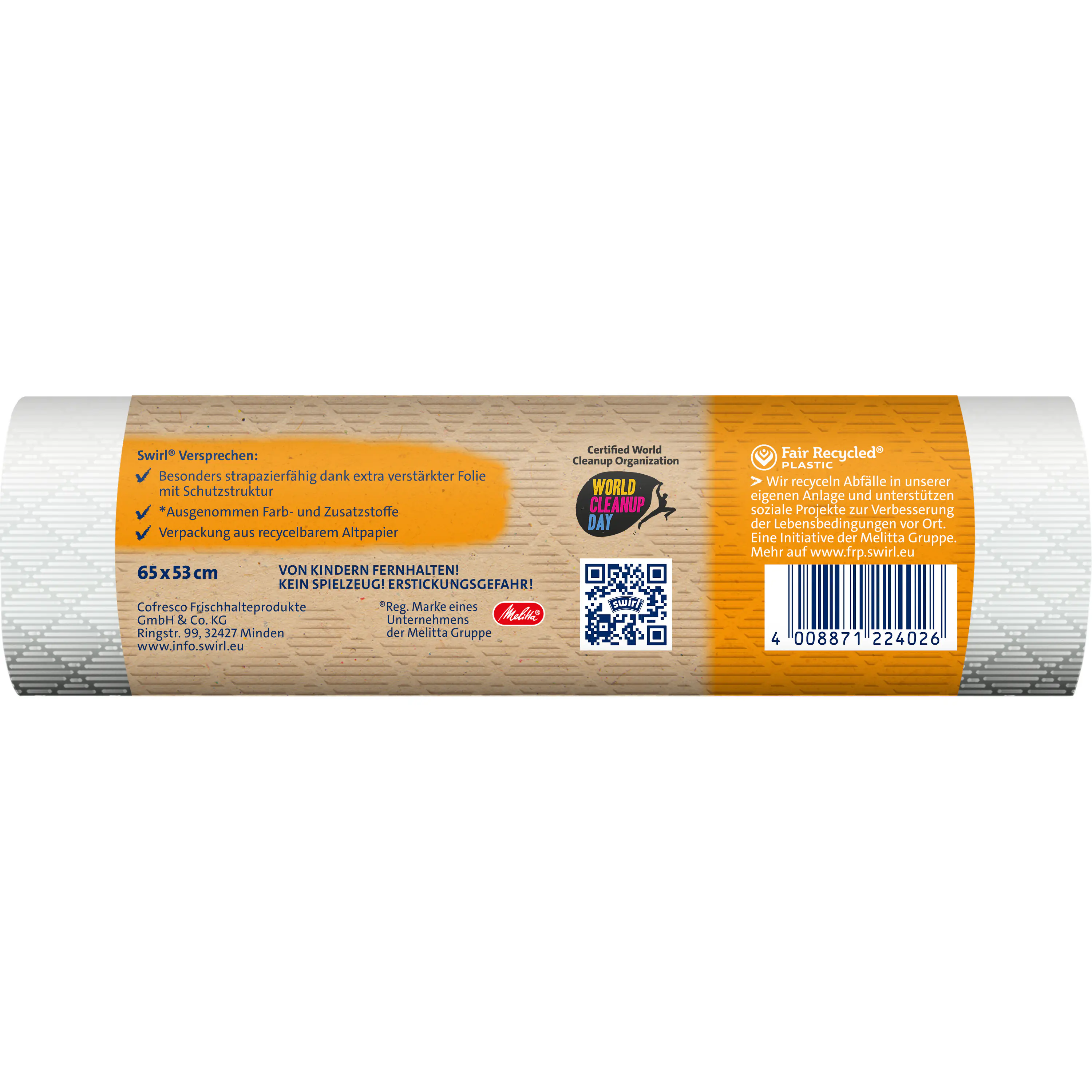 Swirl® 35 l Tragegriff-Müllbeutel Reißfest & Dicht
