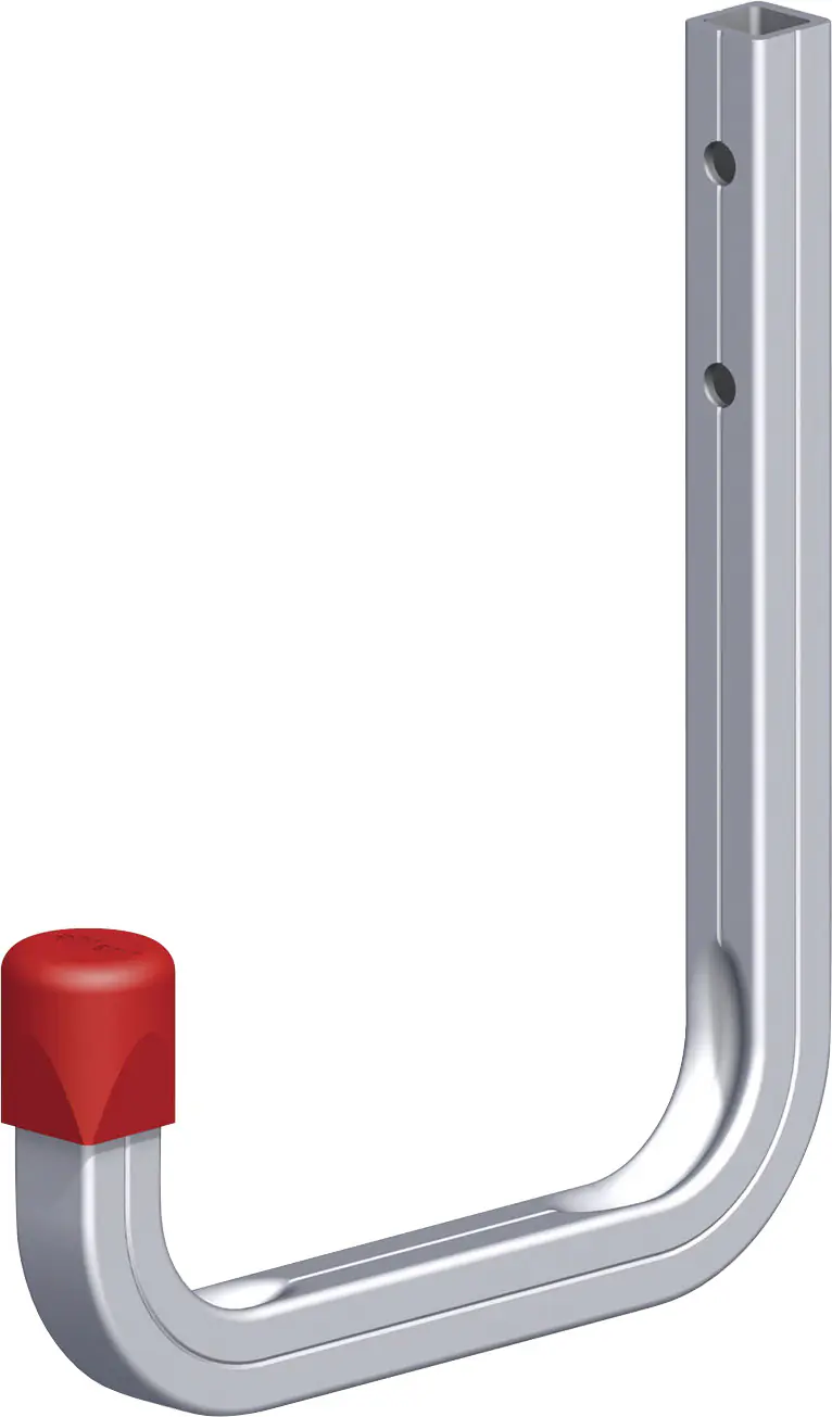 alfer Wandhaken 115 mm 115 x 140 mm Aluminium roh Kappe rot alfer Wandhaken 115 mm 115 x 140 mm Aluminium roh Kappe rot