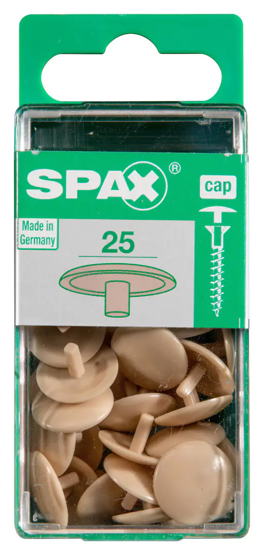 Spax Abdeckkappen beige zum stecken (stift) - 25 Stk. Spax Abdeckkappen beige zum stecken (stift) - 25 Stk.