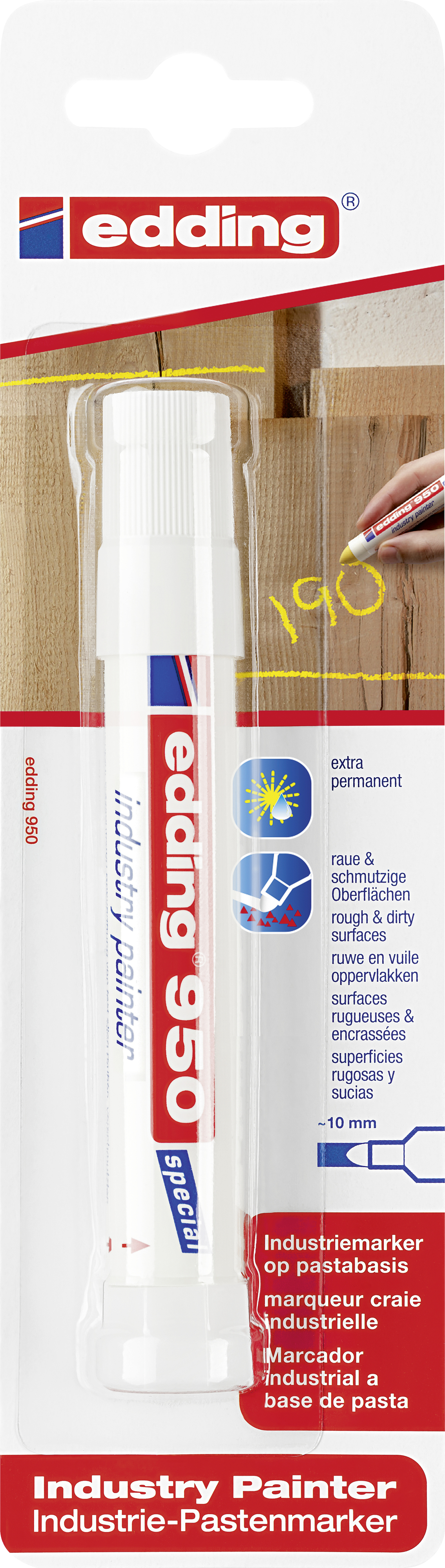 edding 950 industry painter weiß 10 mm