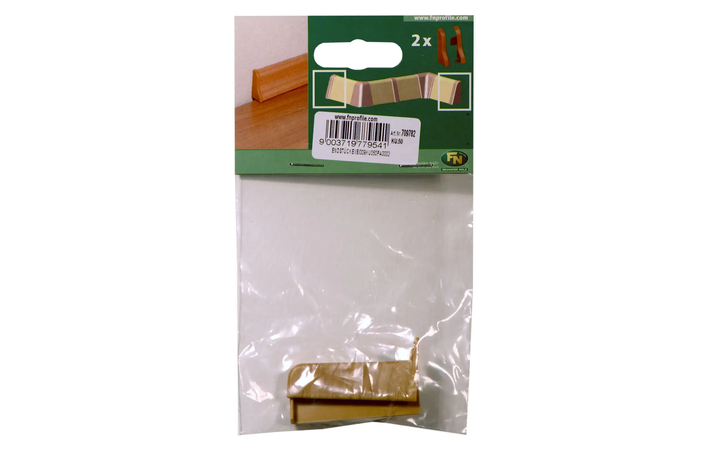 Endstück für Kunststoffleiste ku.050 Eiche antik