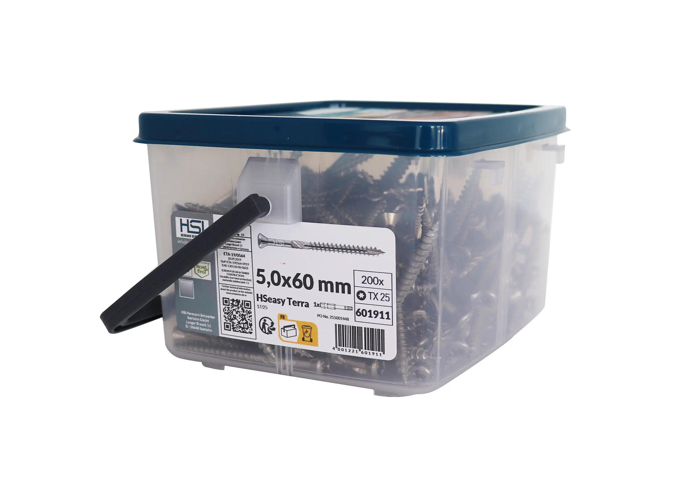 HSeasy Terra Terrassenschrauben TX 25 Ø 5,0 x 60 mm - 200 Stk. HSeasy Terra Terrassenschrauben TX 25 Ø 5,0 x 60 mm - 200 Stk.