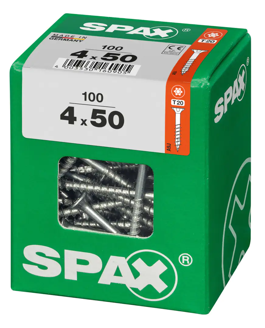 Spax Universalschrauben 4.0 x 50 mm TX 20 Senkkopf - 100 Stk.