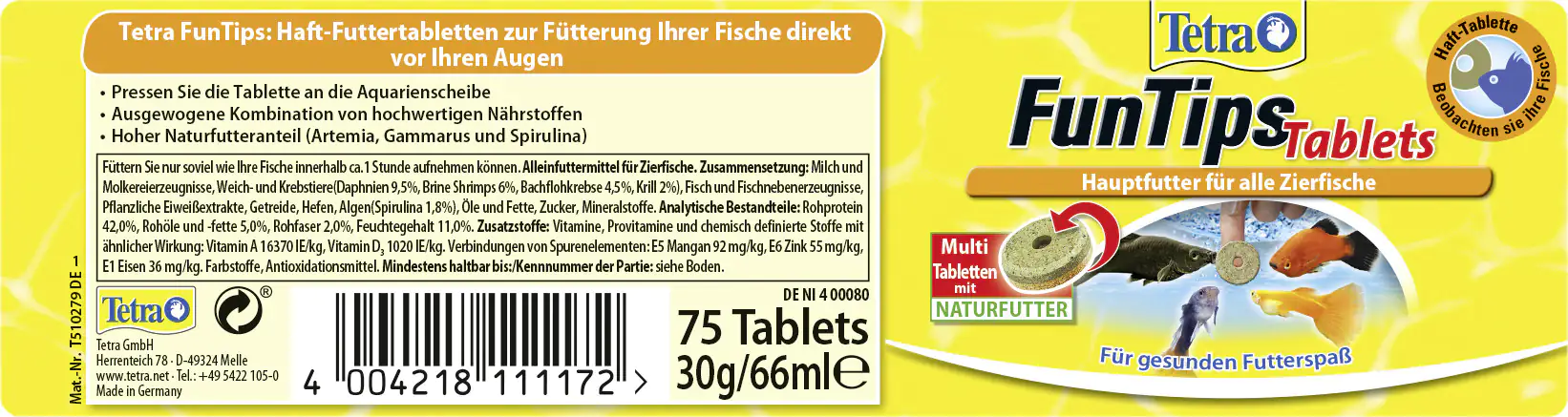 Tetra FunTips Tablets 75 Tabl