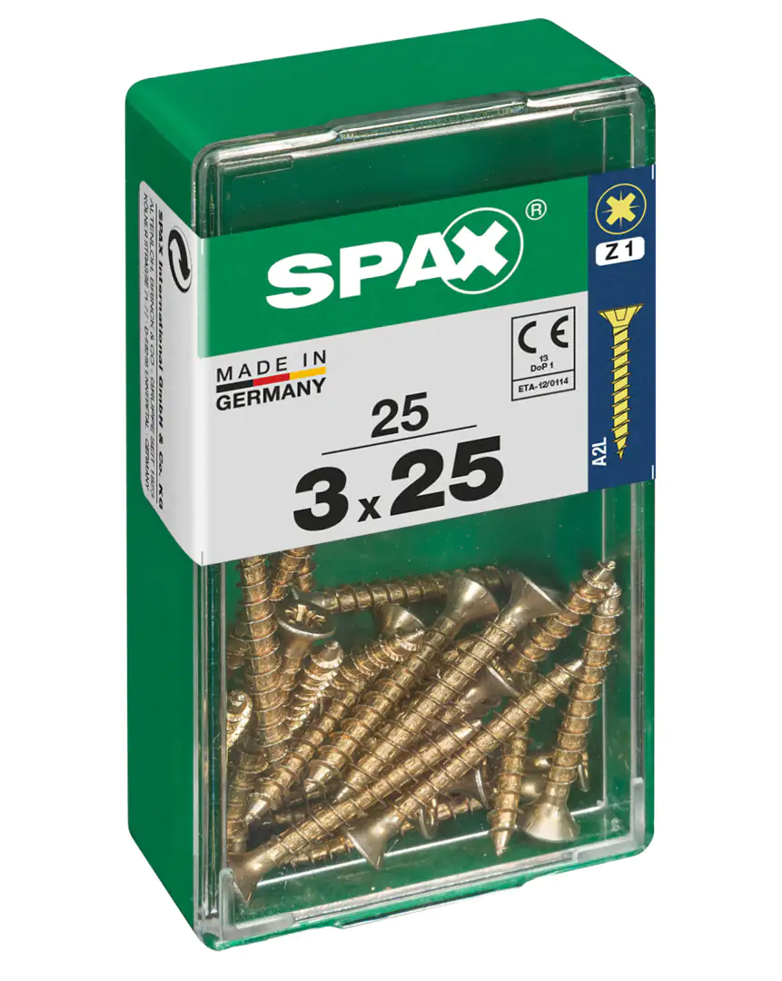 Spax Universalschrauben 3.0 x 25 mm PZ 1 - 25 Stk.
