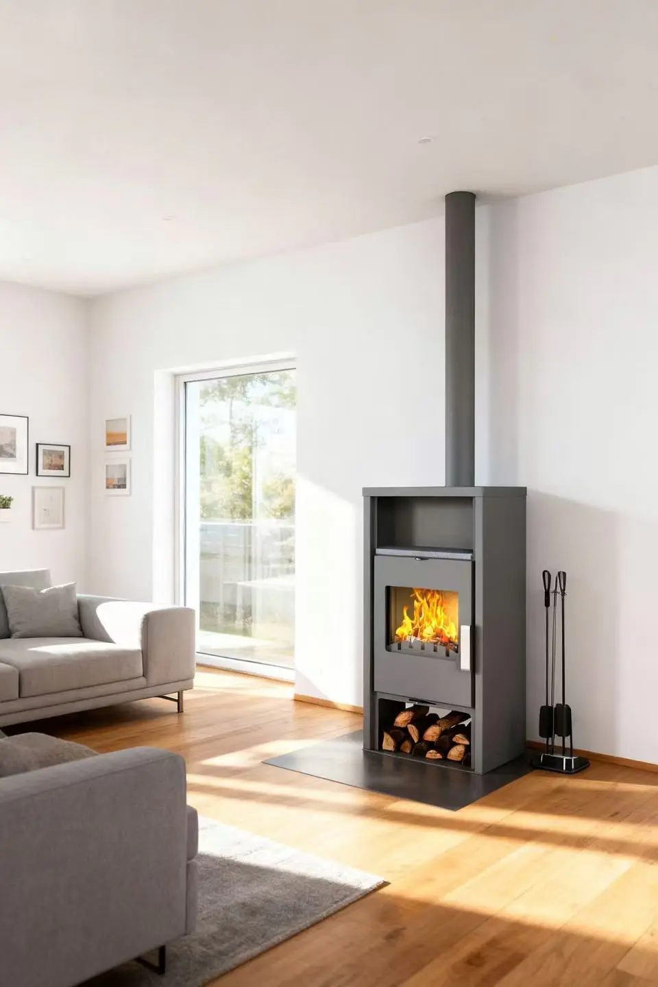 Accente Kaminofen Europa 4.0 Stahl grau 7 kW