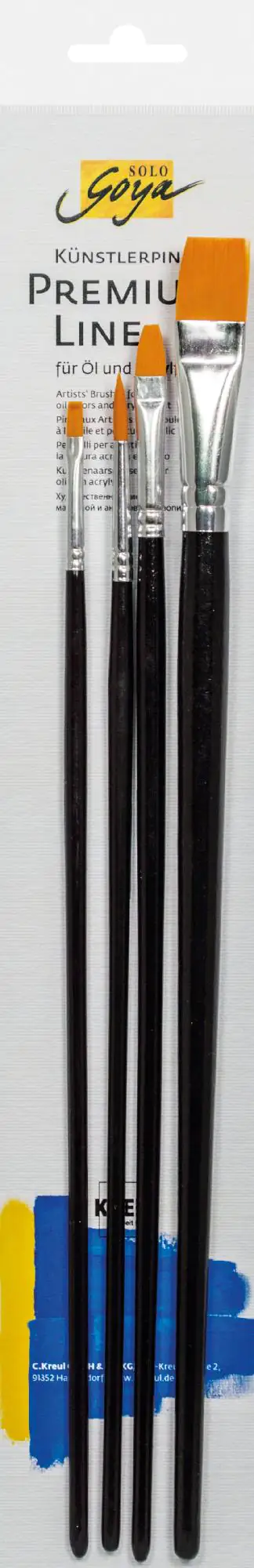 Kreul Solo Goya Künstlerpinsel Starter Set für Öl- und Acrylfarben 4 Pinsel Kreul Solo Goya Künstlerpinsel Starter Set für Öl- und Acrylfarben 4 Pinsel