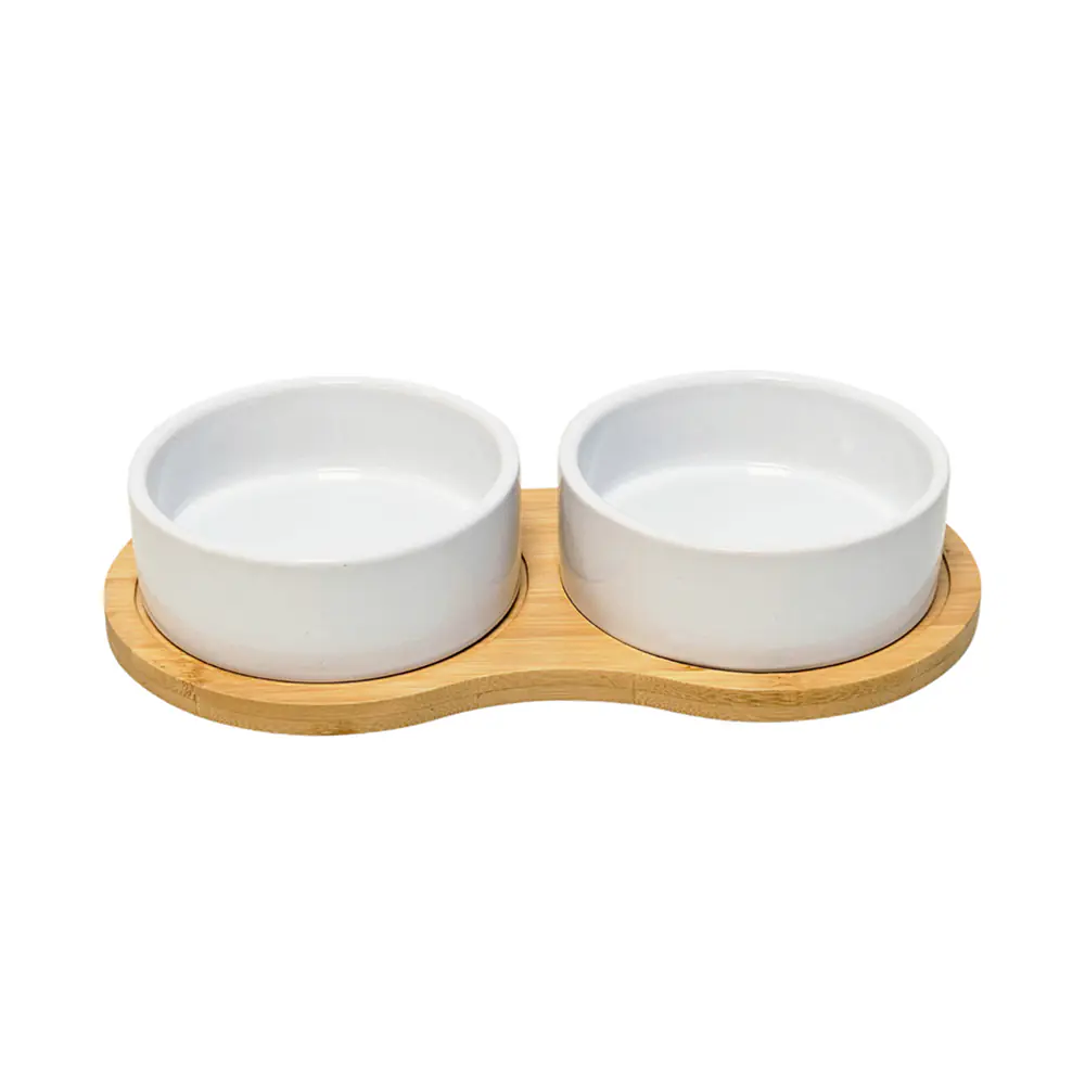 Nobby Futterbar Bambasso aus Bambusholz mit 2 Keramiknäpfen à 250 ml Nobby Futterbar Bambasso aus Bambusholz mit 2 Keramiknäpfen à 250 ml