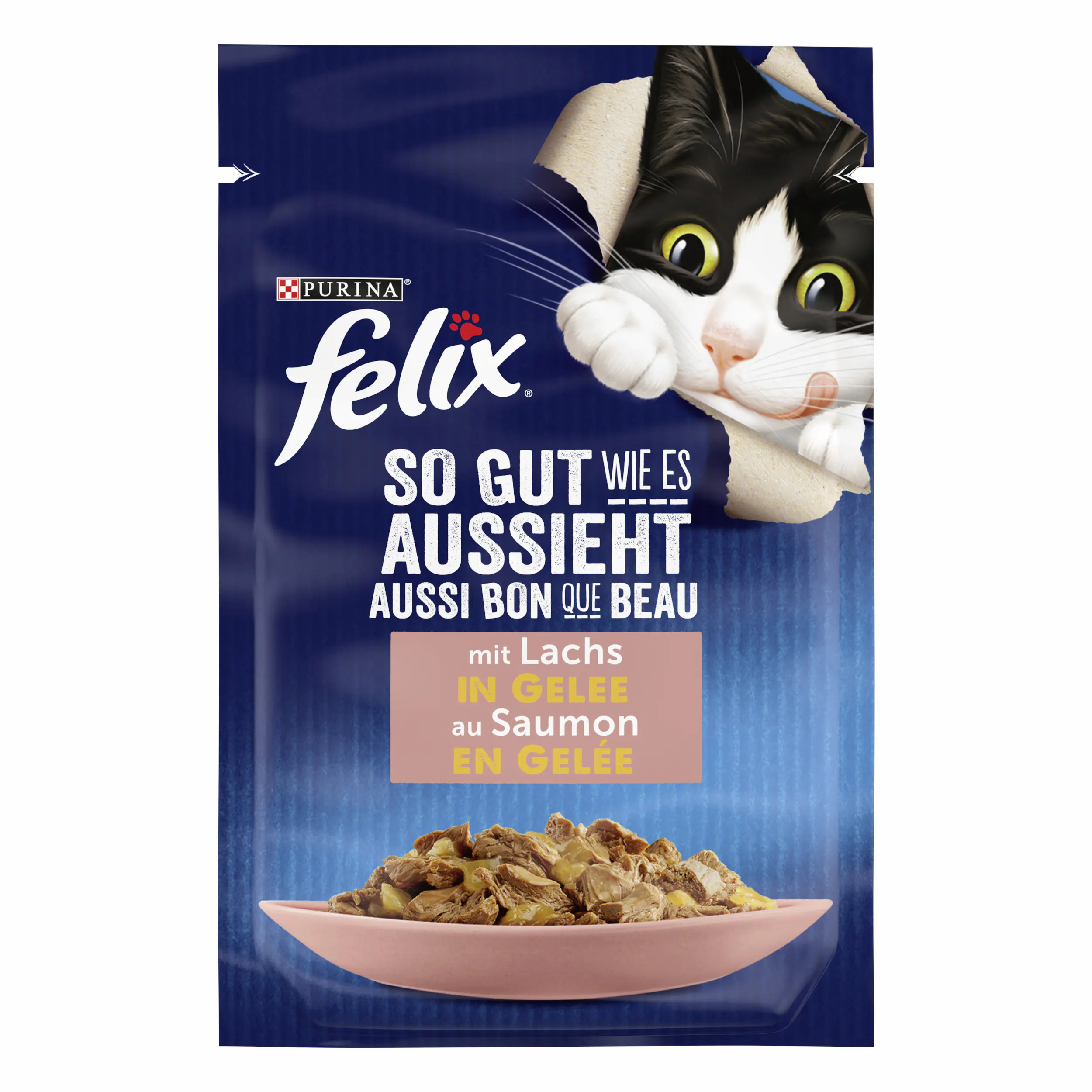 Felix So gut wie es aussieht in Gelee mit Lachs 85 g