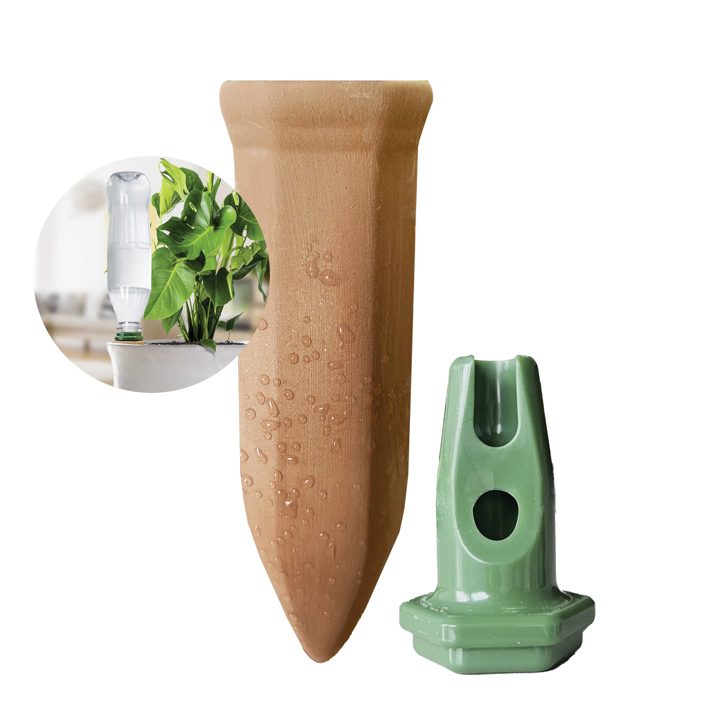 Biogreen Bewässerungssystem Balkonkästen Hydro Classic Tonkegel für PET-Flaschen