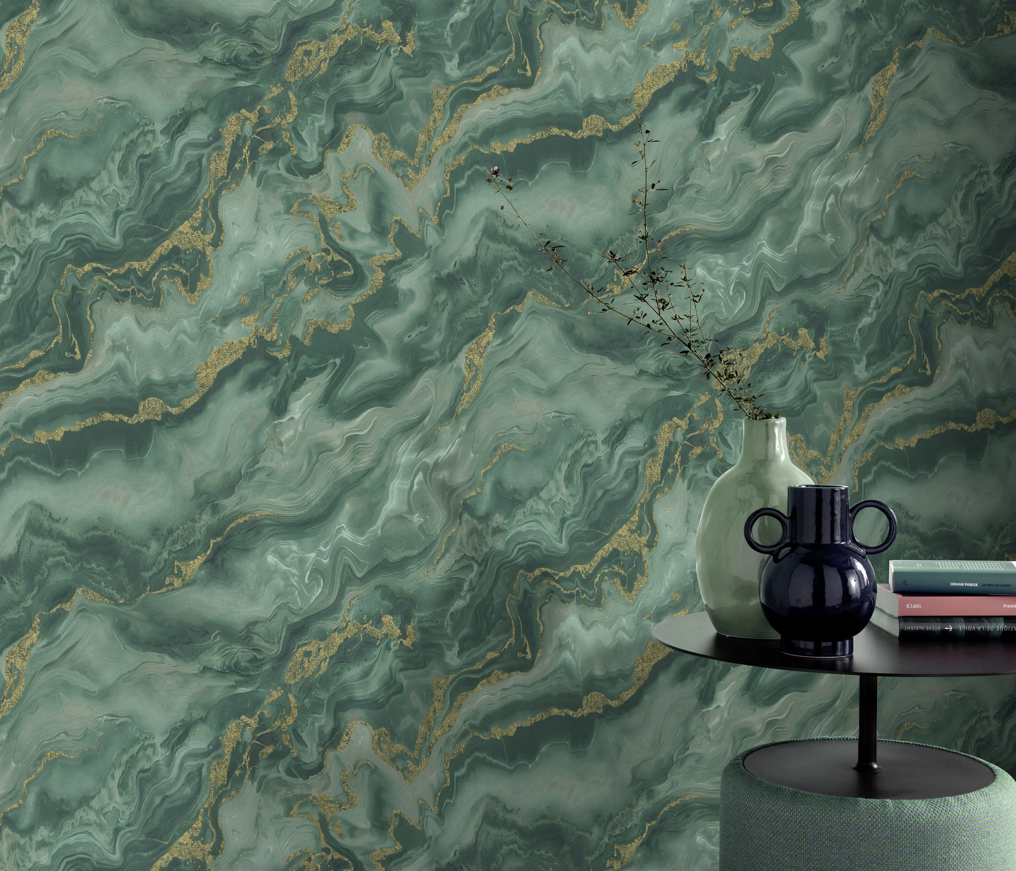 Erismann Vliestapete Marmor petrol 10,05 x 0,53 m