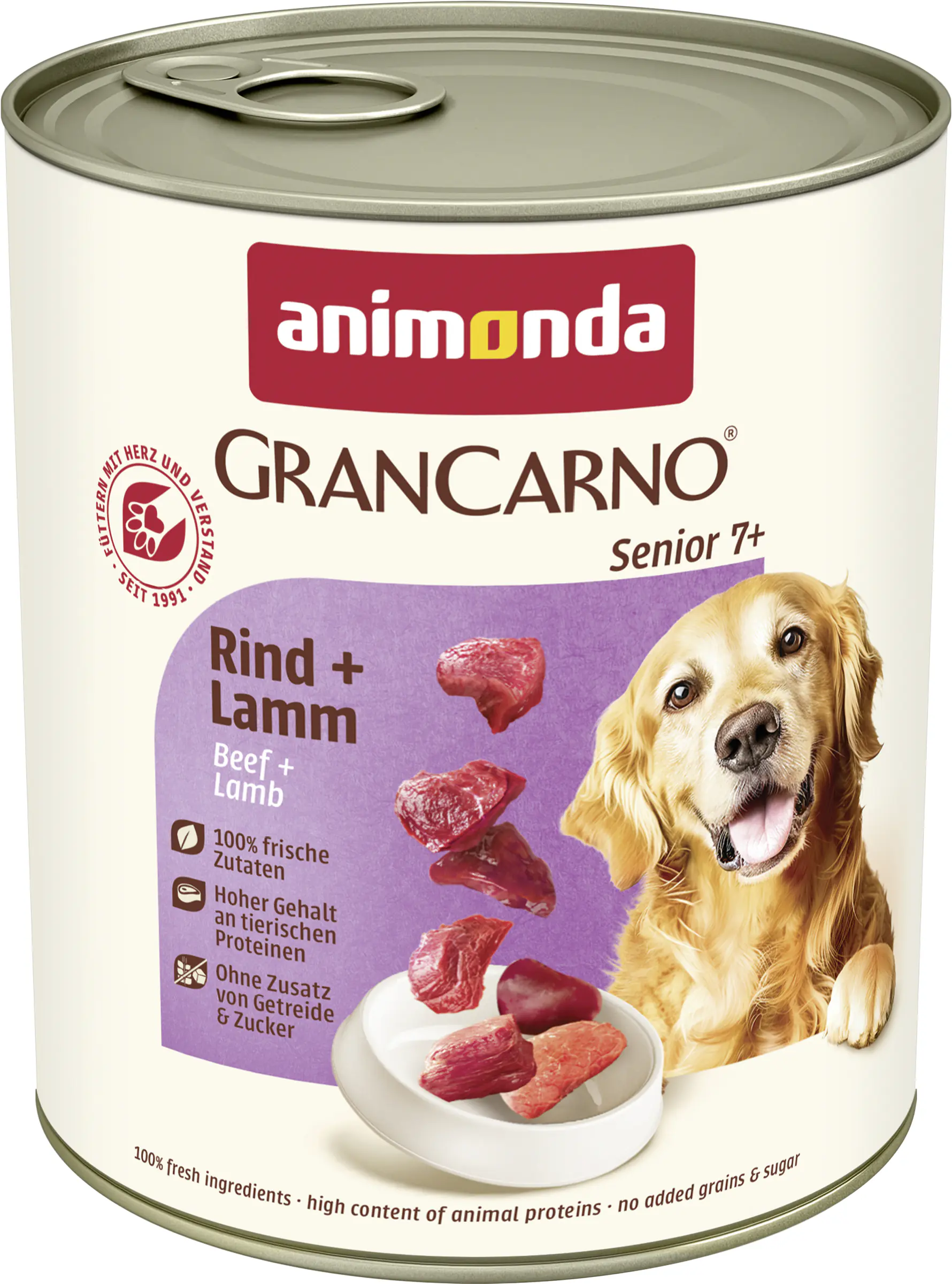 Animonda GranCarno Hundenassfutter Senior getreidefrei 800 g Rind & Lamm