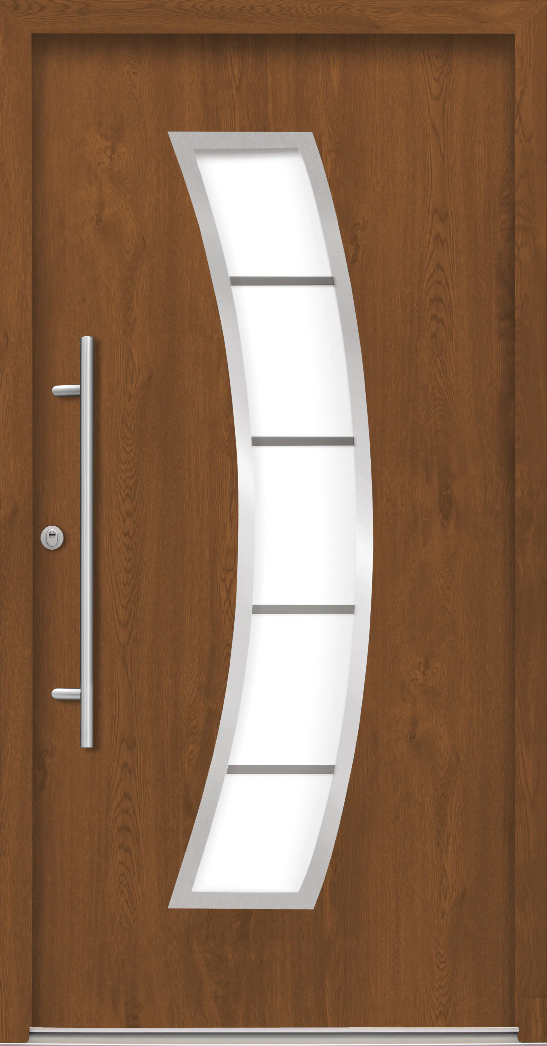 Splendoor Haustür Passivedoor Premium P14 RC2 Golden Oak DIN Links 100 x 210 cm