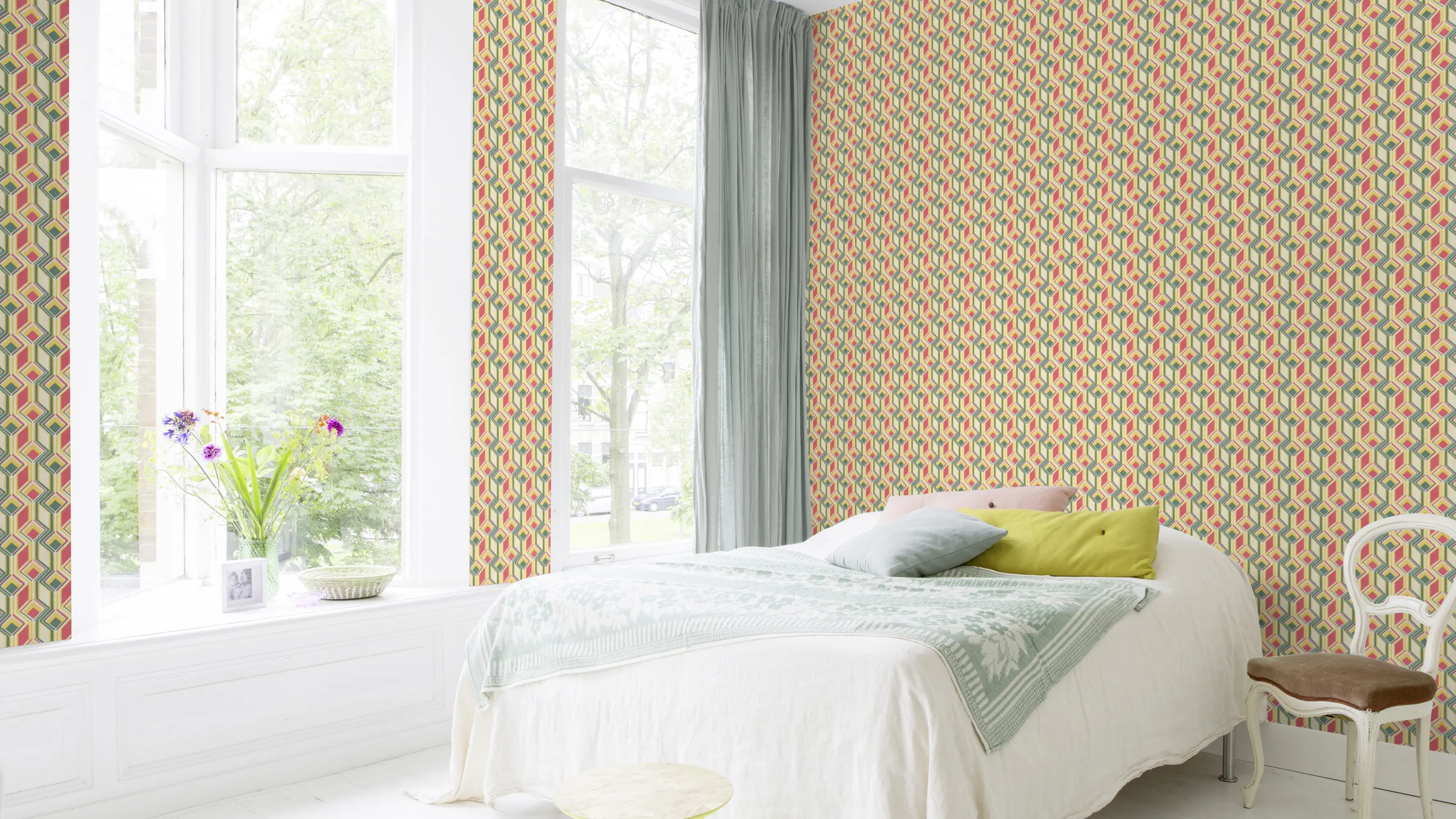 Rasch Vliestapete 746549 Pink-Dunkelpink Muster & Motive 10,05 m x 0,53 m