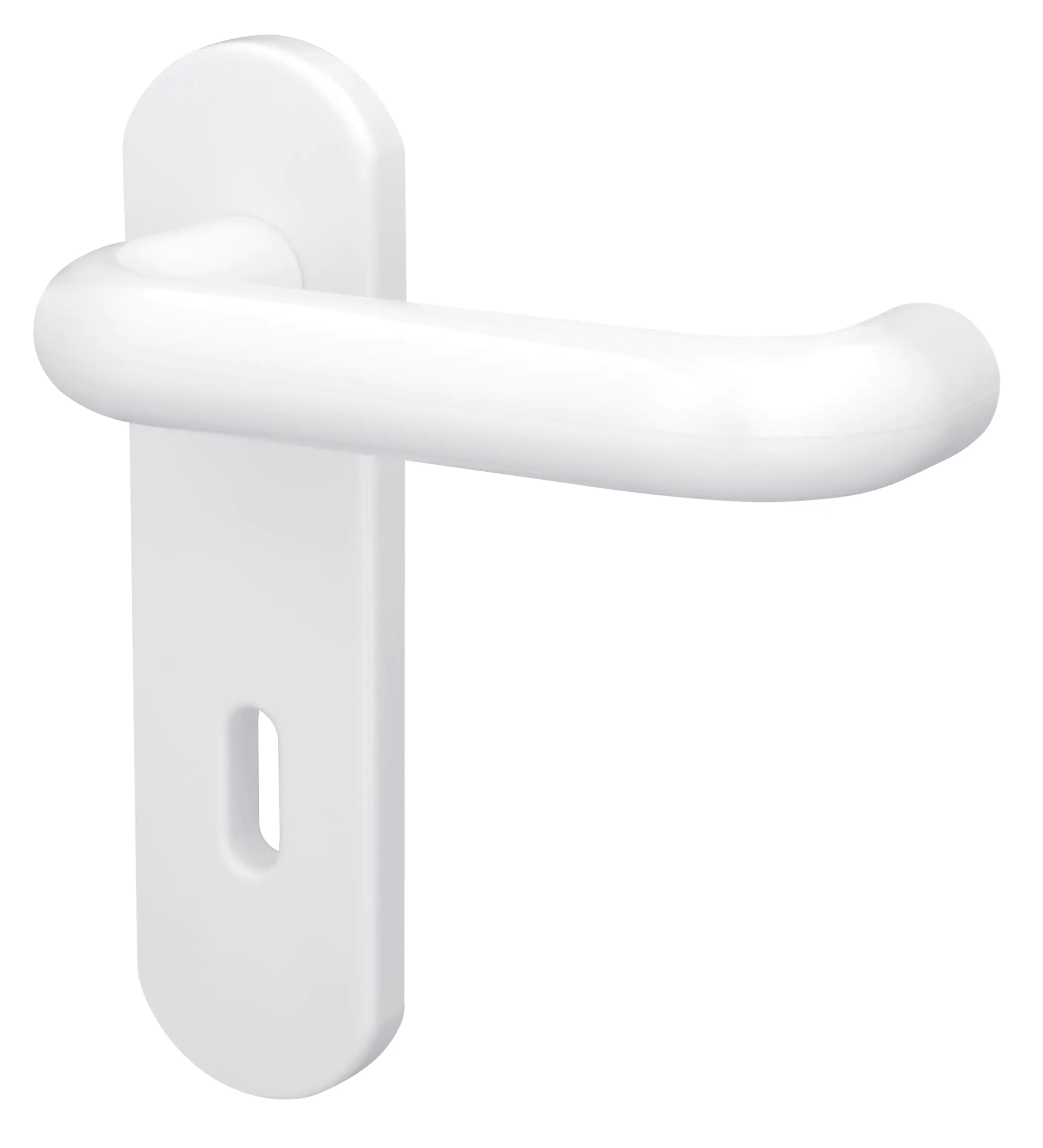 Alpertec  BB-Kurzschildgarnitur Nylon weiß abgerundet