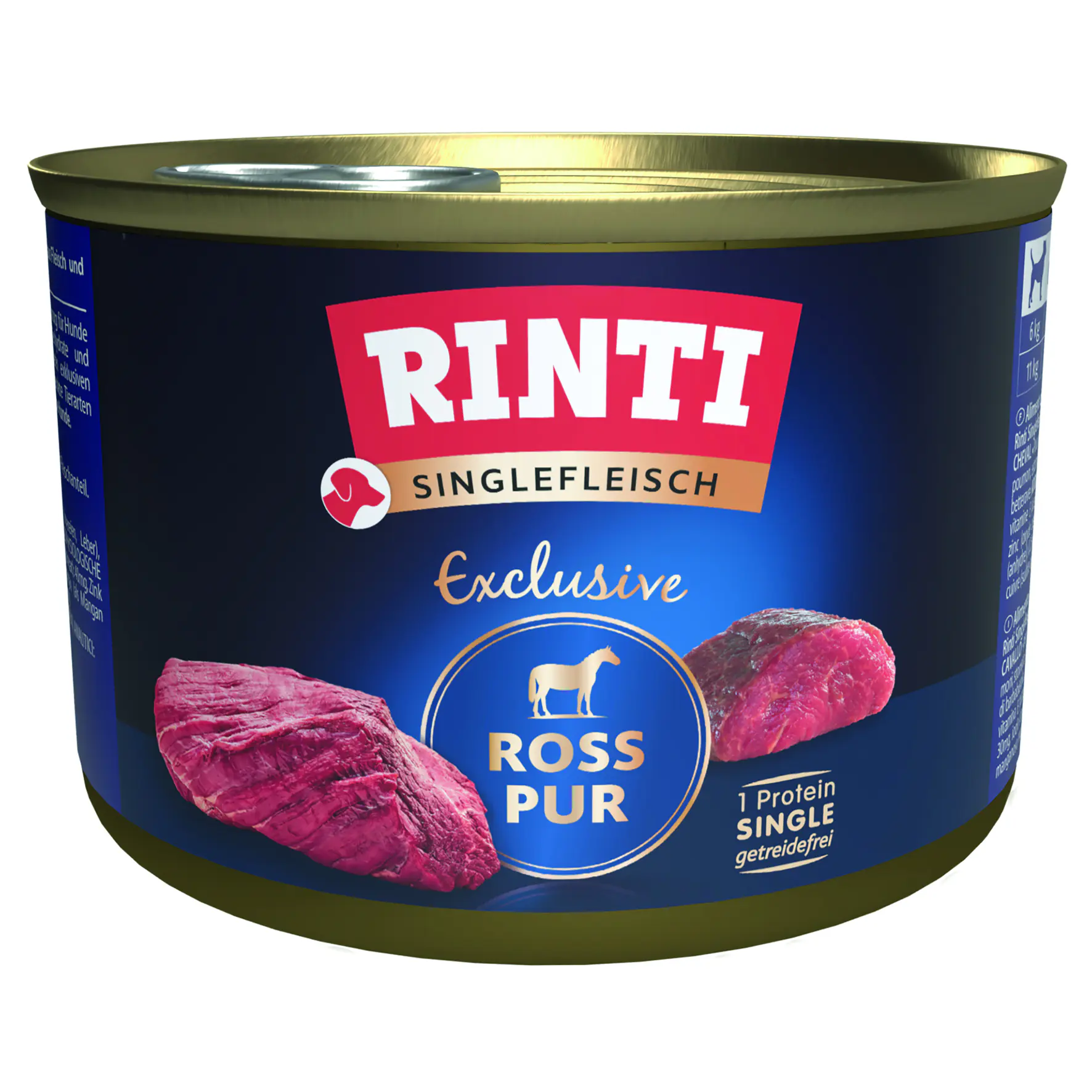 Rinti Singlefleisch Exclusive Hundenassfutter Adult getreidefrei 185 g Ross