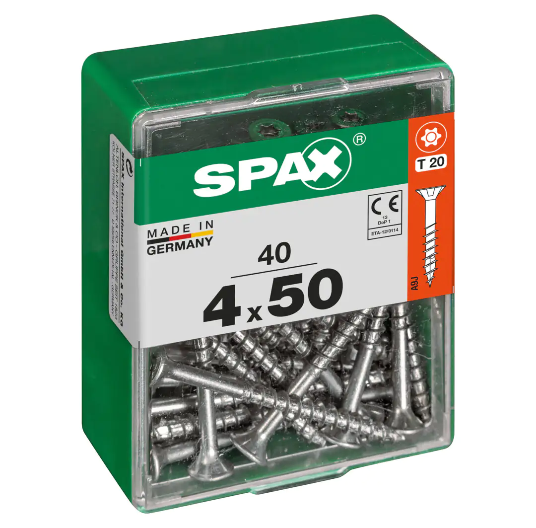 Spax Universalschrauben 4.0 x 50 mm TX 20 - 40 Stk. Spax Universalschrauben 4.0 x 50 mm TX 20 - 40 Stk.