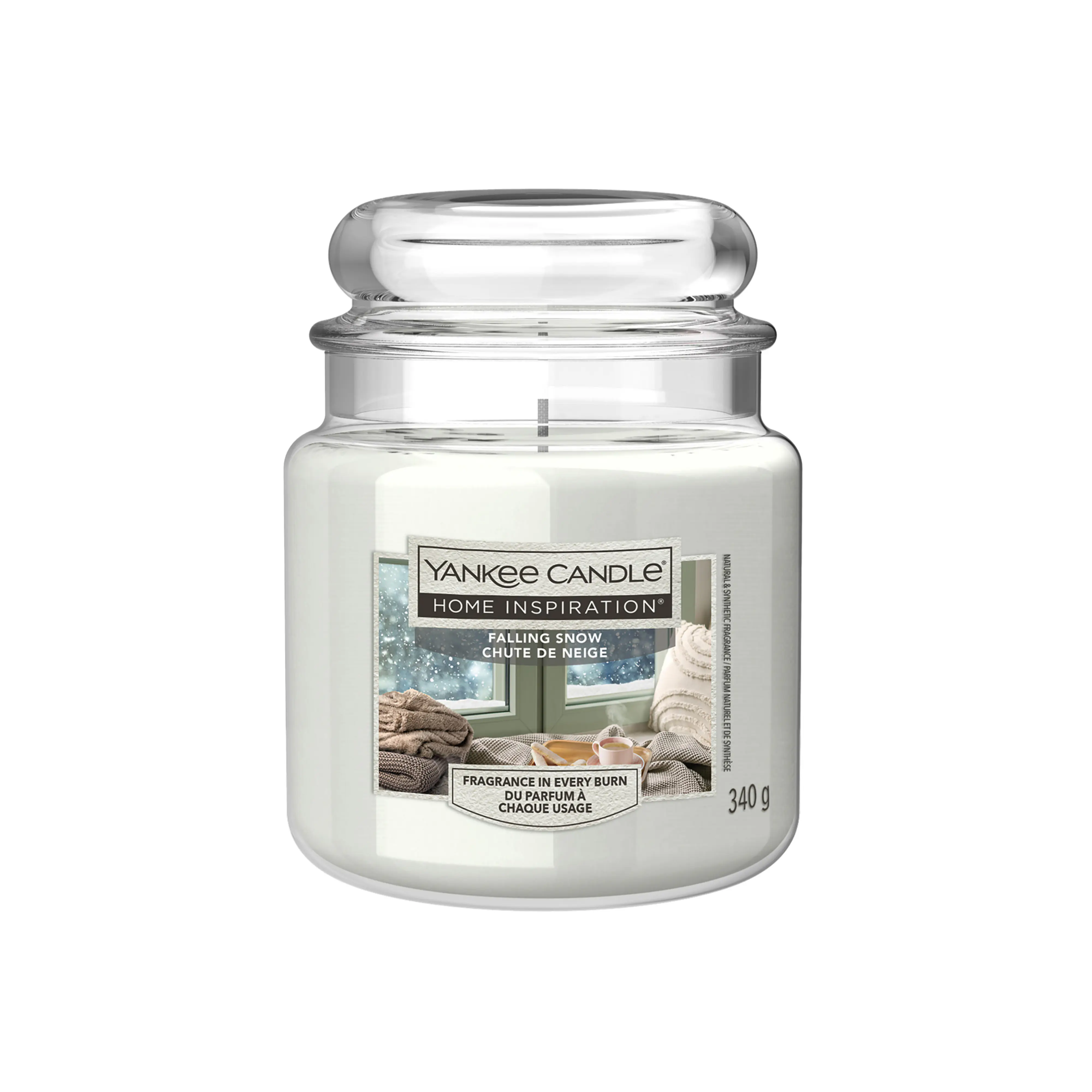 Yankee Candle Duftkerze Mittleres Glas Falling Snow 340 g weiß