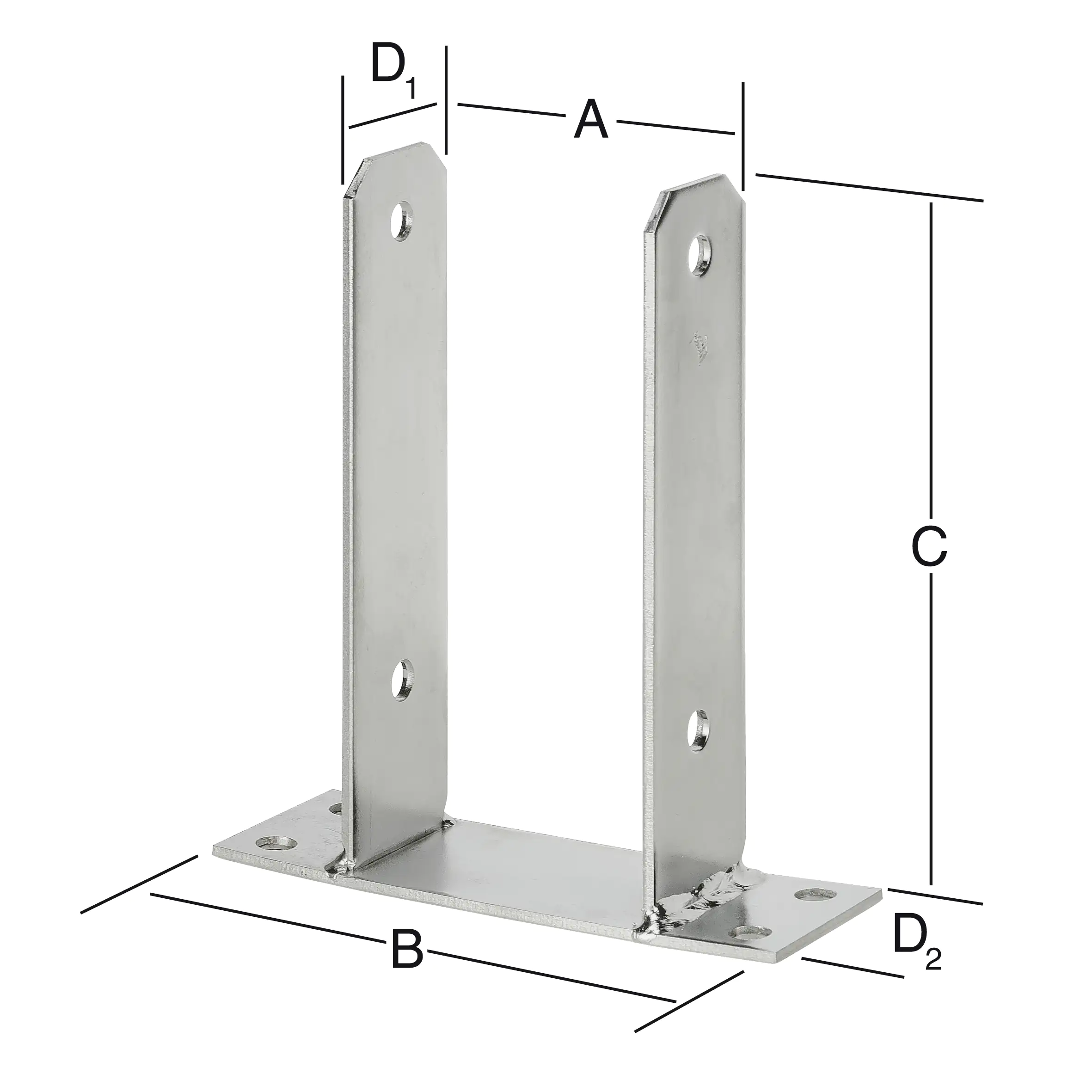 Vormann Schwere Stützenschuhe 71/160 x 50/60 x 200 mm