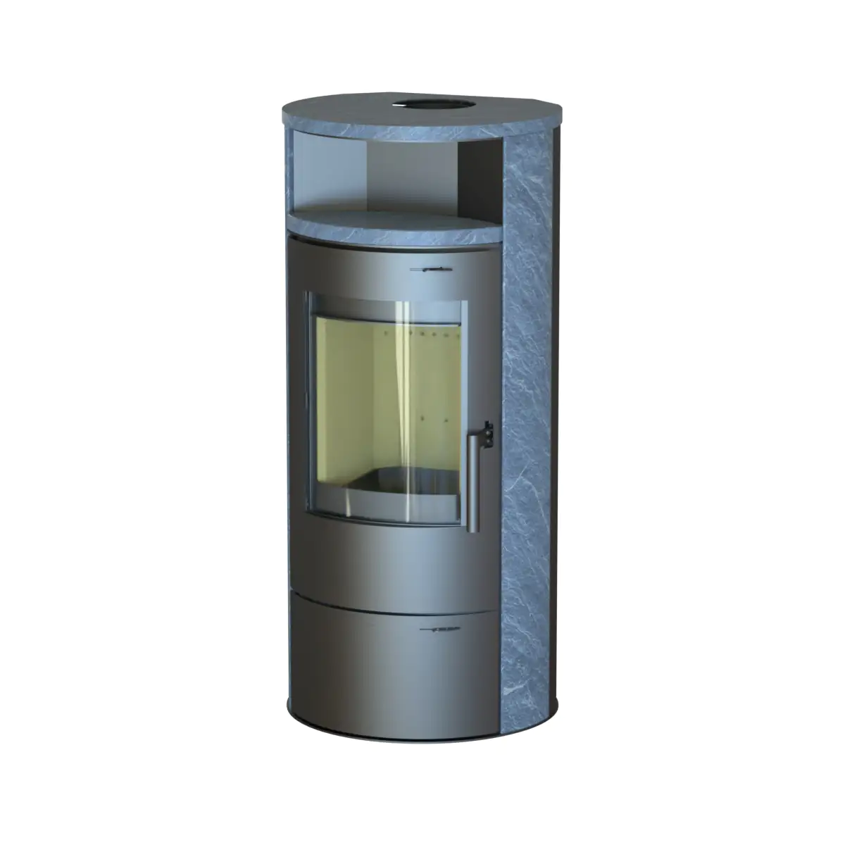 Thermia Kaminofen Vento Naturstein grau 7 kW