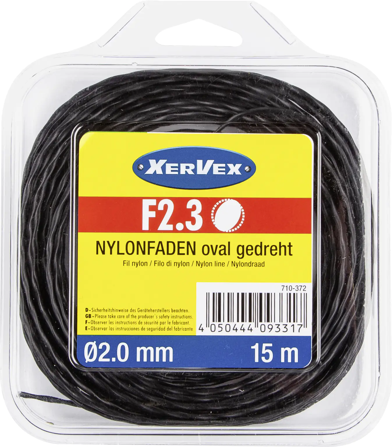Nylonfaden F2.3 oval 2 mm 15 m