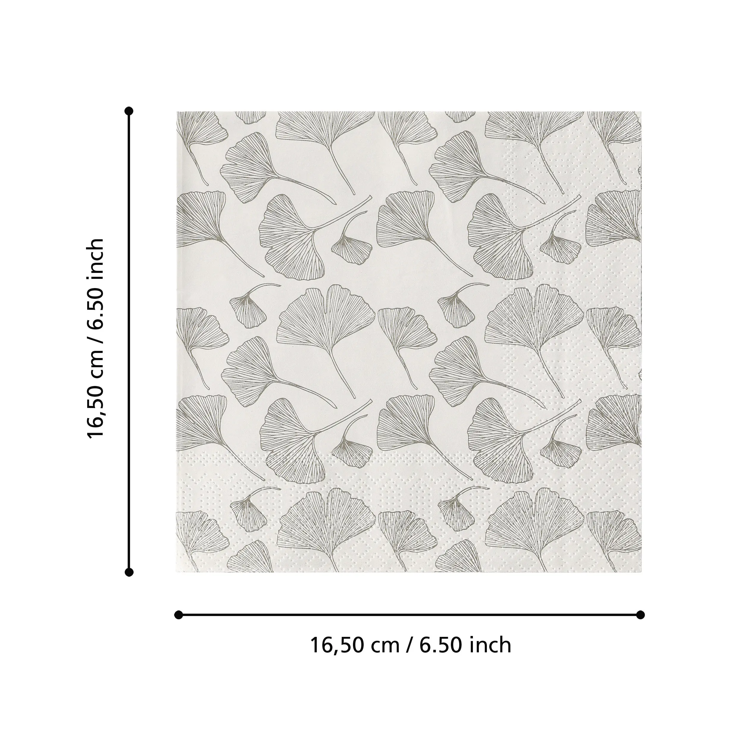Eglo Servietten Blumen Mahuli beige 16,5 x 16,5 cm - 20er Pack