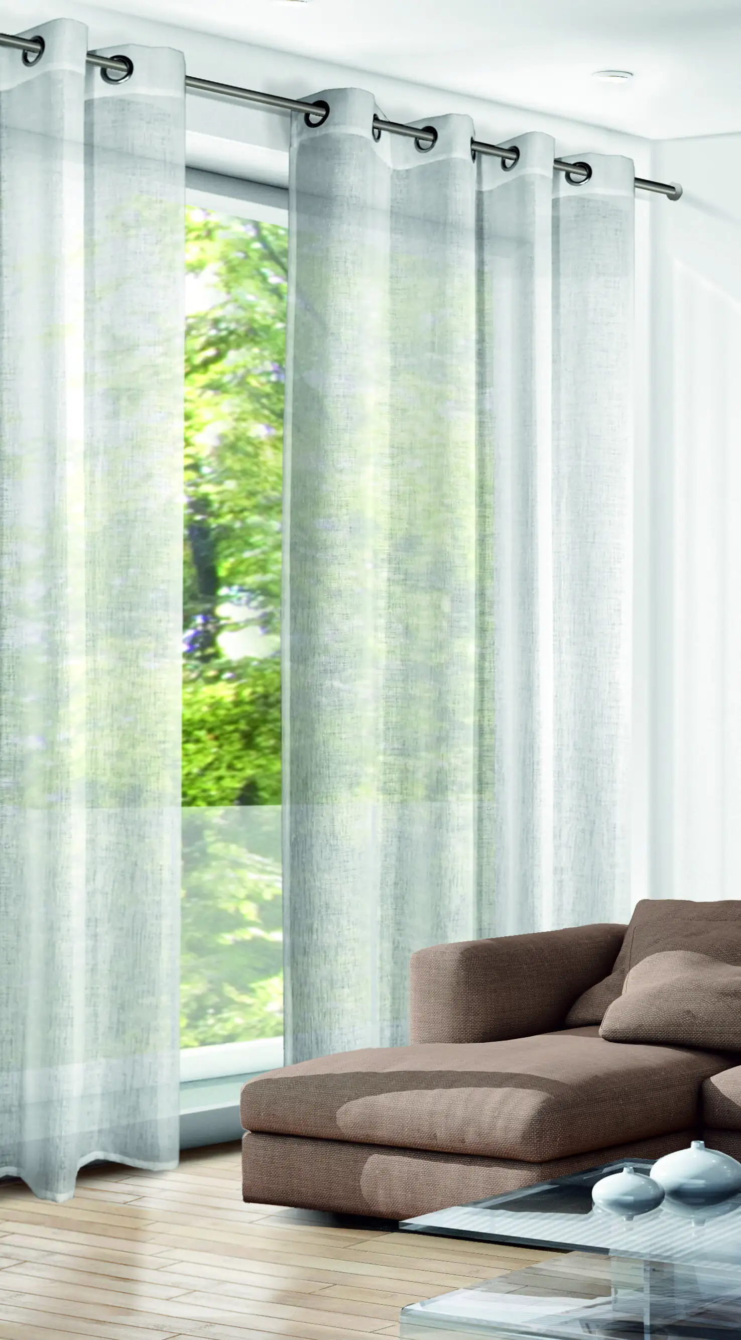 Neusser Collection Ösenschal Emilia Strukutr, weiß, 140 x 245 cm