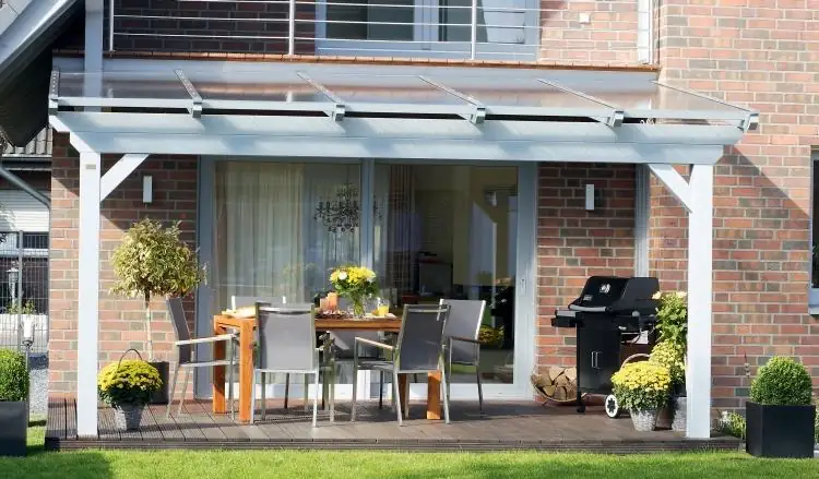 SKAN HOLZ Terrassenüberdachung Ancona 434 x 250 cm, Leimholz, natur SKAN HOLZ Terrassenüberdachung Ancona 434 x 250 cm, Leimholz, natur