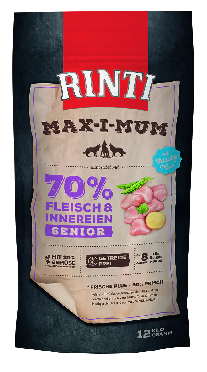 Rinti Max-i-Mum Hundetrockenfutter Senior 12 kg Fleisch & Innereien Rinti Max-i-Mum Hundetrockenfutter Senior 12 kg Fleisch & Innereien