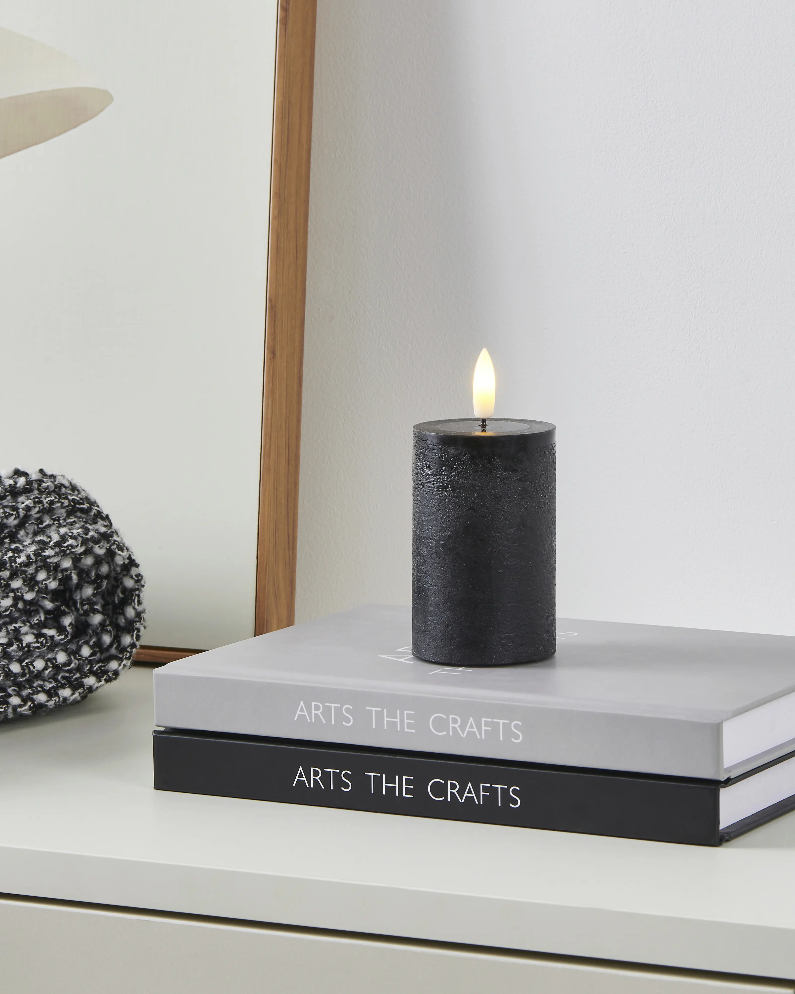 Eglo LED Kerze Leskino warmweiß 8,5 x Ø 5,5 cm schwarz 