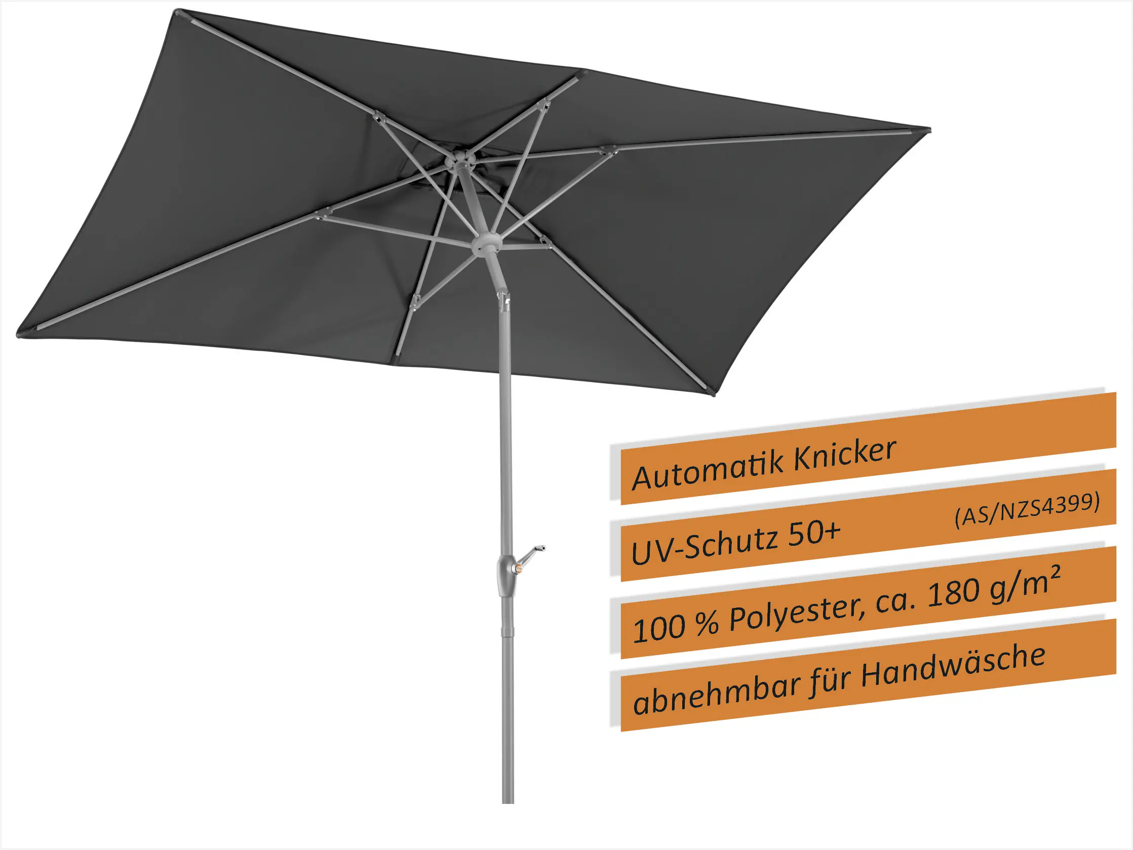 Schneider Sonnenschirm Porto anthrazit 300 x 200 cm