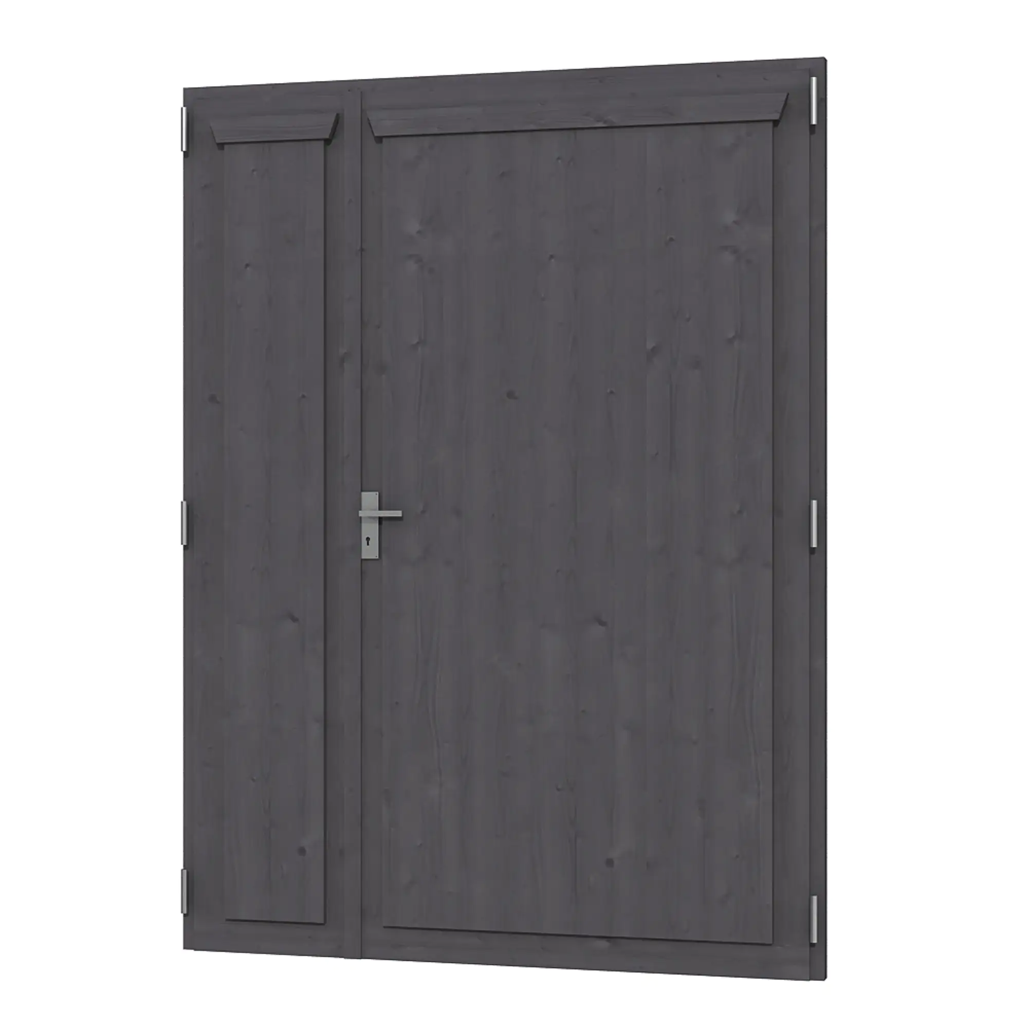 SKAN HOLZ Doppeltür Rahmenaußenmaß 148 x 198 cm, lasiert in Schiefergrau