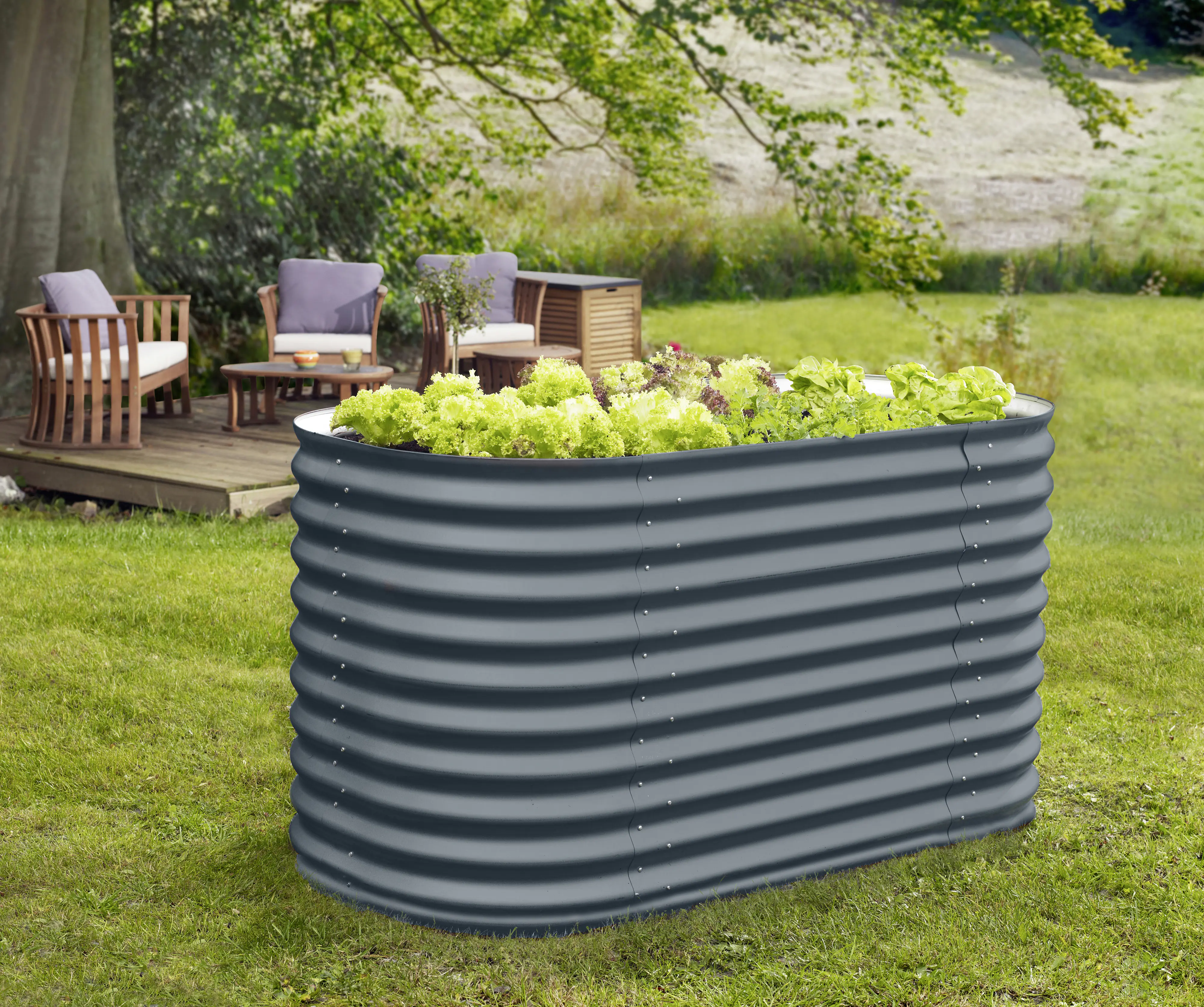 Vitavia Hochbeet Terra Basic 82 x 162 x 86 cm granit