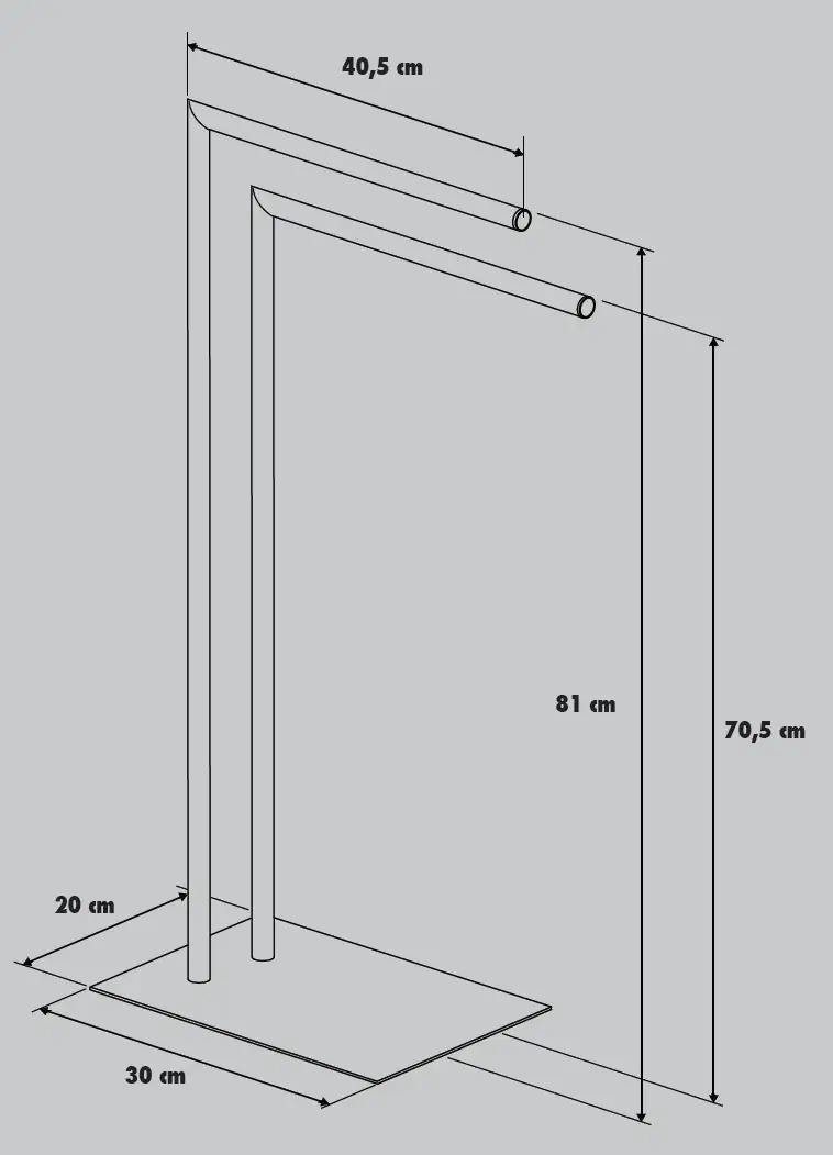 Primaster Handtuchständer schwarz matt Modena 2-armig