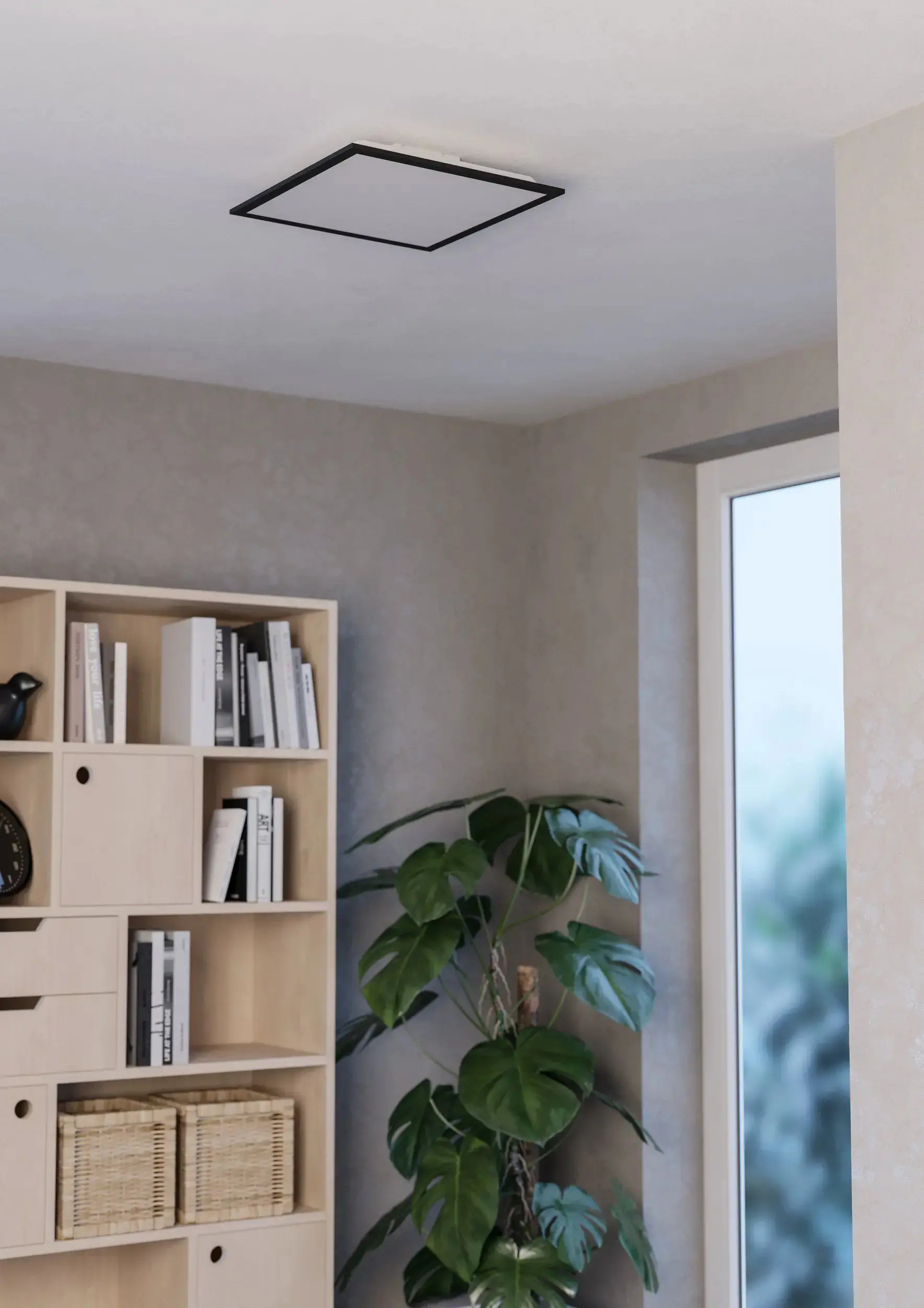 Eglo LED Deckenleuchte Moradillo-Z schwarz 40 x 40 cm RGB dimmbar