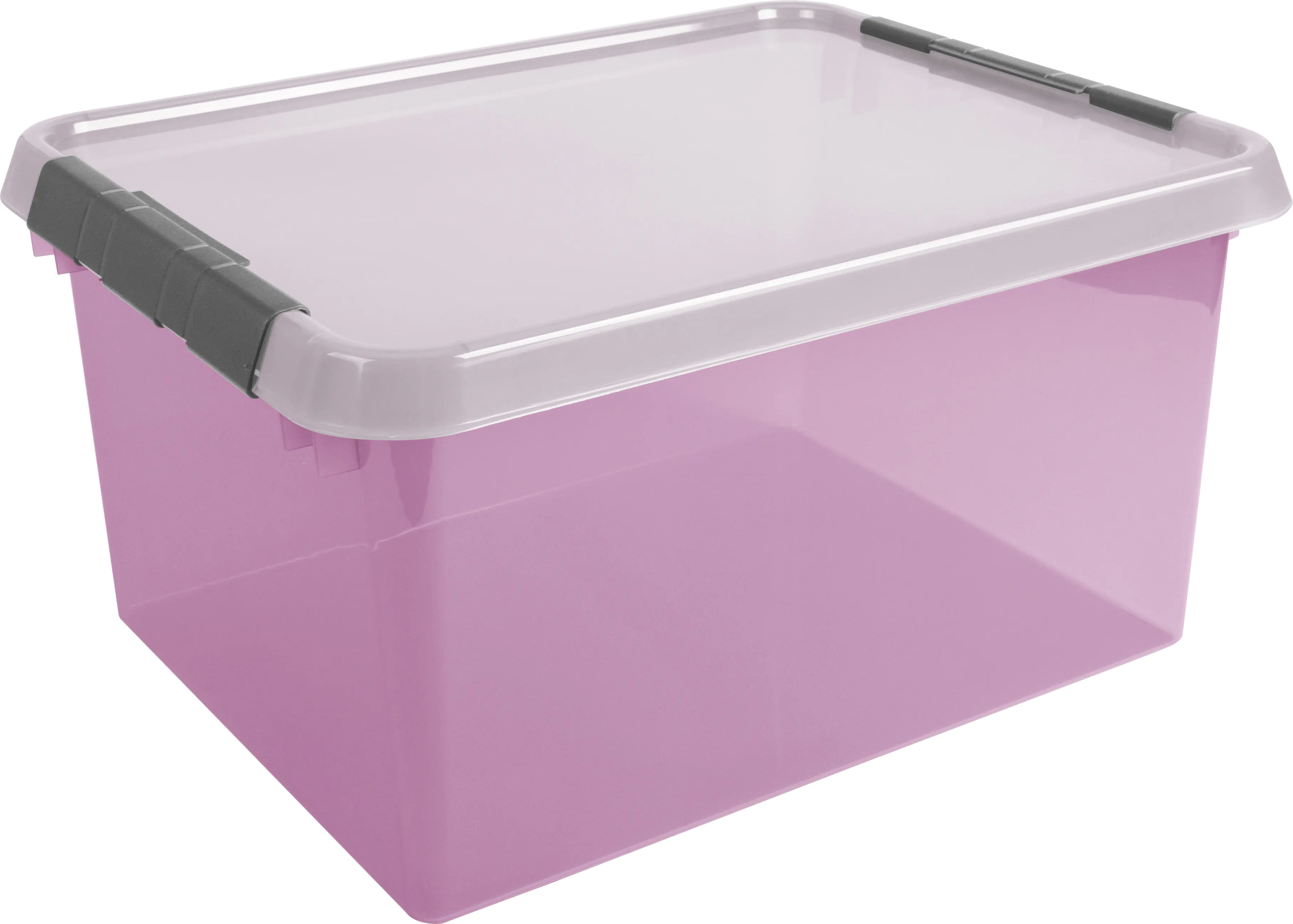 Sunware Aufbewahrungsbox mit Deckel Comfort Line 36 L rosa transparent Sunware Aufbewahrungsbox mit Deckel Comfort Line 36 L rosa transparent