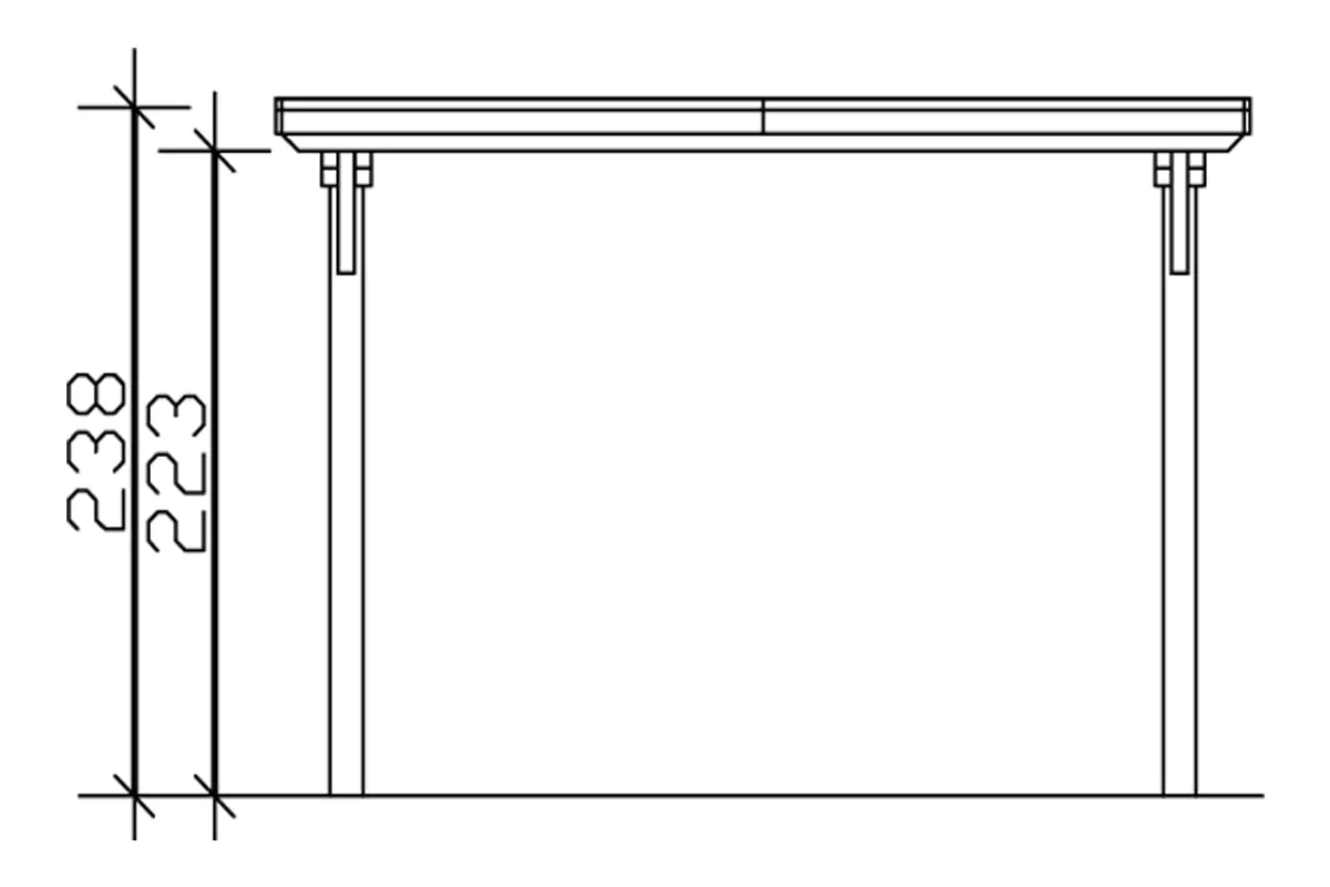 4018211022212_05 SKAN HOLZ Carport Emsland 354 x 846 cm mit Aluminiumdach