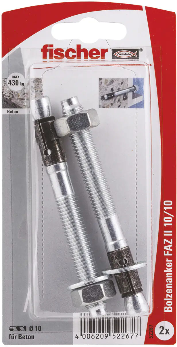 4006209522677 Fischer Bolzenanker FAZ ll 10.0 x 10 mm - 2 Stück