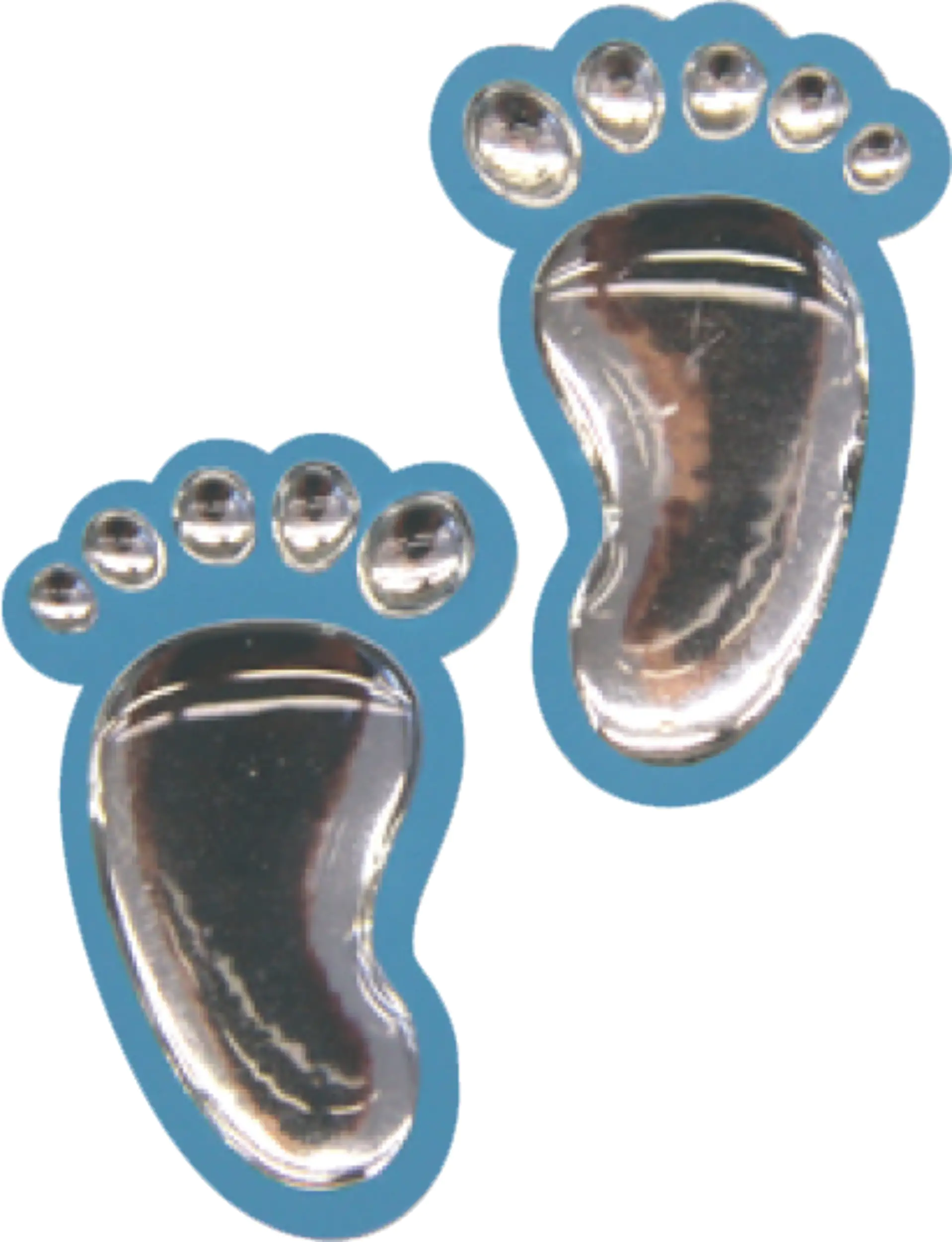 4002341293345 Hermann Schütz 3D-Chrome-Sticker Füße 2er-Set blau je 30x20mm