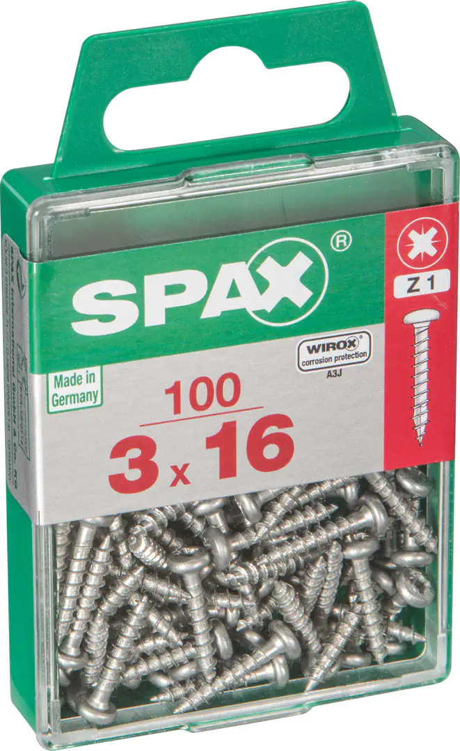Spax Universalschrauben 3.0 x 16 mm TX 10 Rundkopf - 100 Stk.