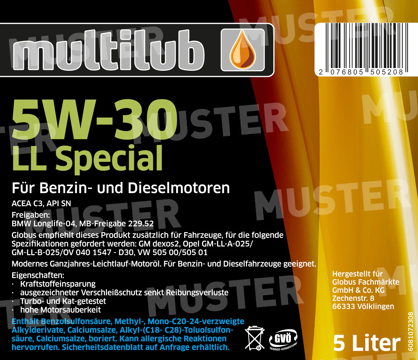 Multilub Motoröl 5W-30LL Special 5L Multilub Motoröl 5W-30LL Special 5L