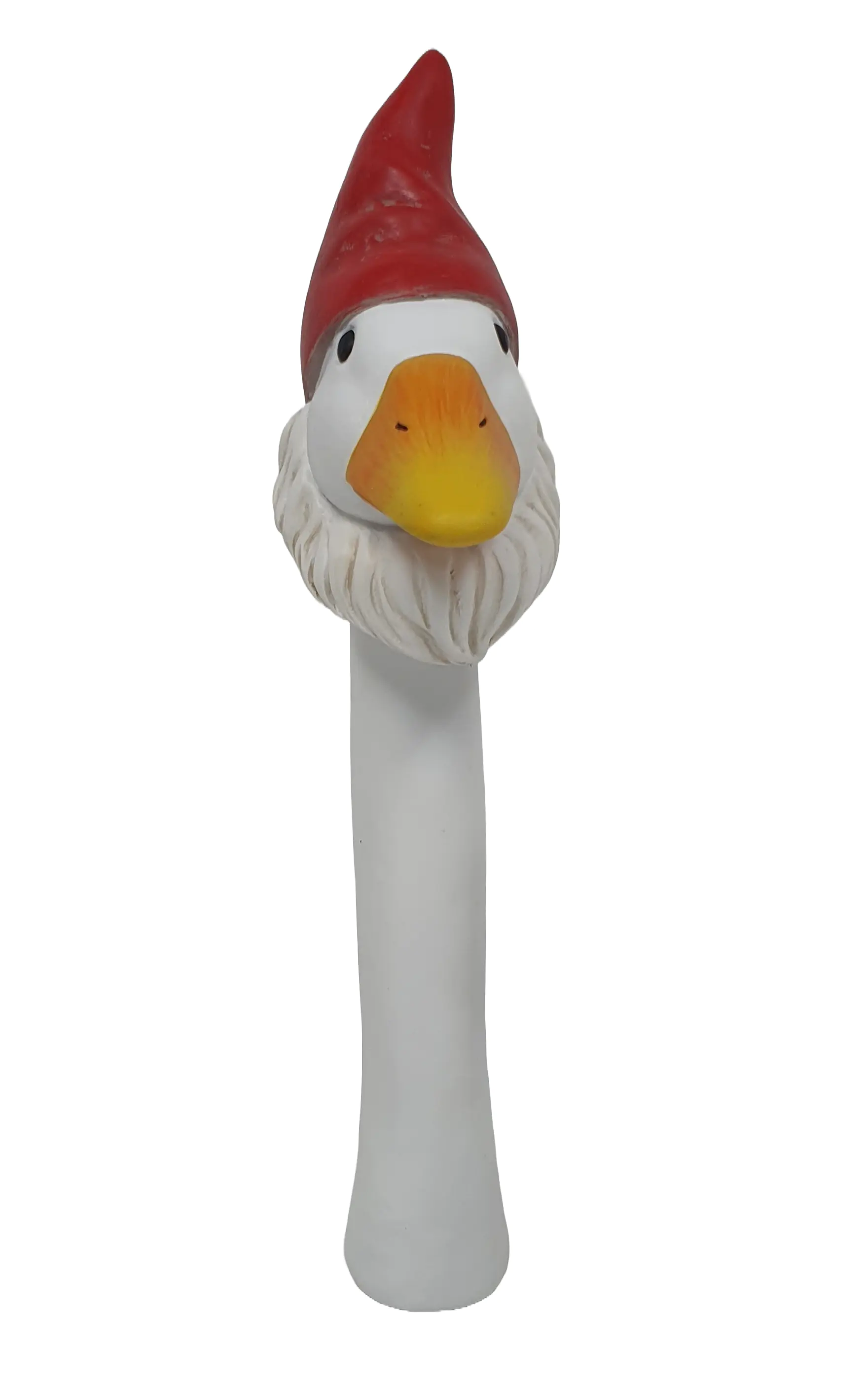 Figur Gänsekopf Wichtel Polyresin 41,5 x 9 x 15,5 cm  weiß