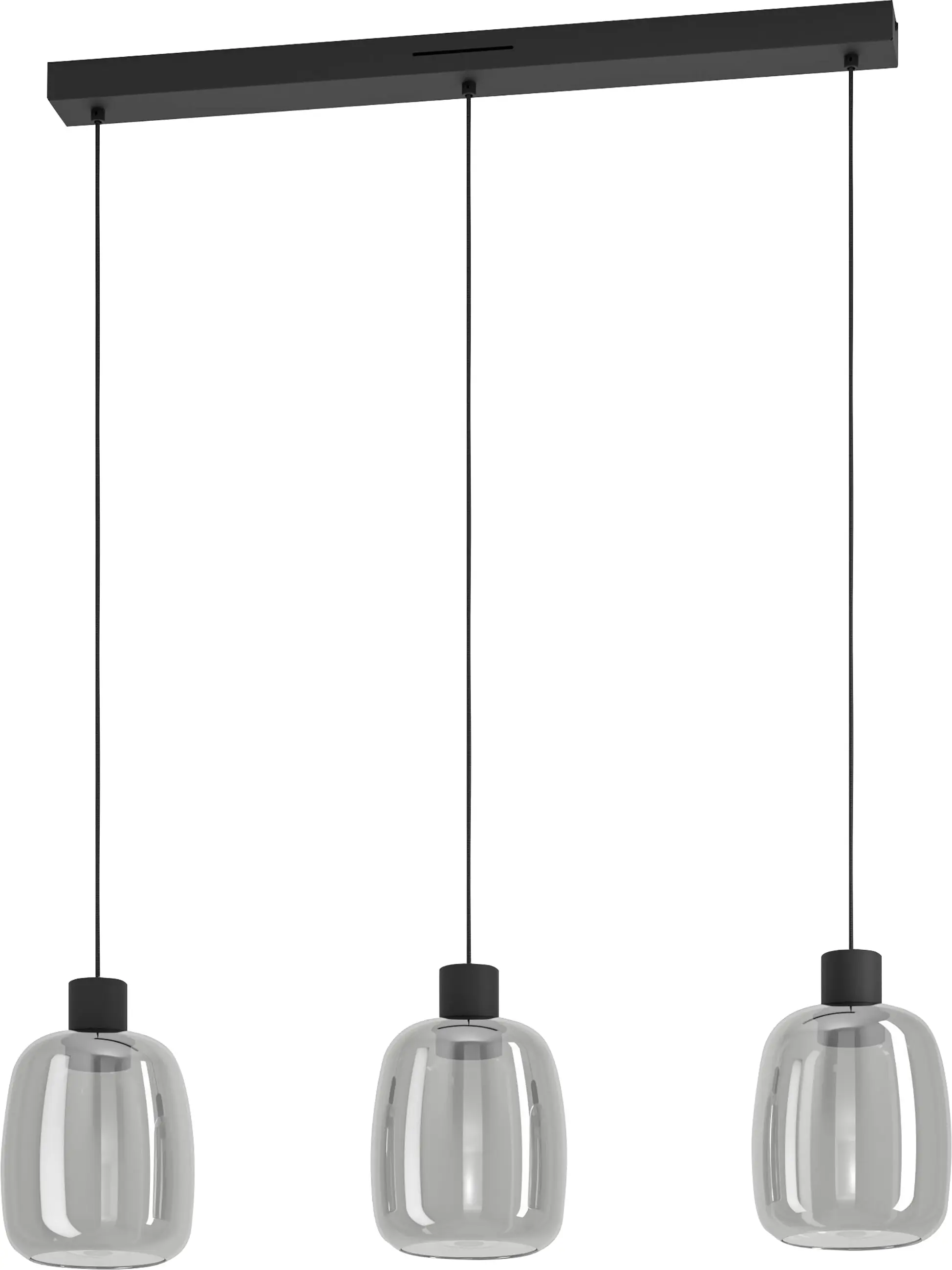 Eglo Connect 3er Hängeleuchte Molochio-Z schwarz 88 x 12,5 cm 