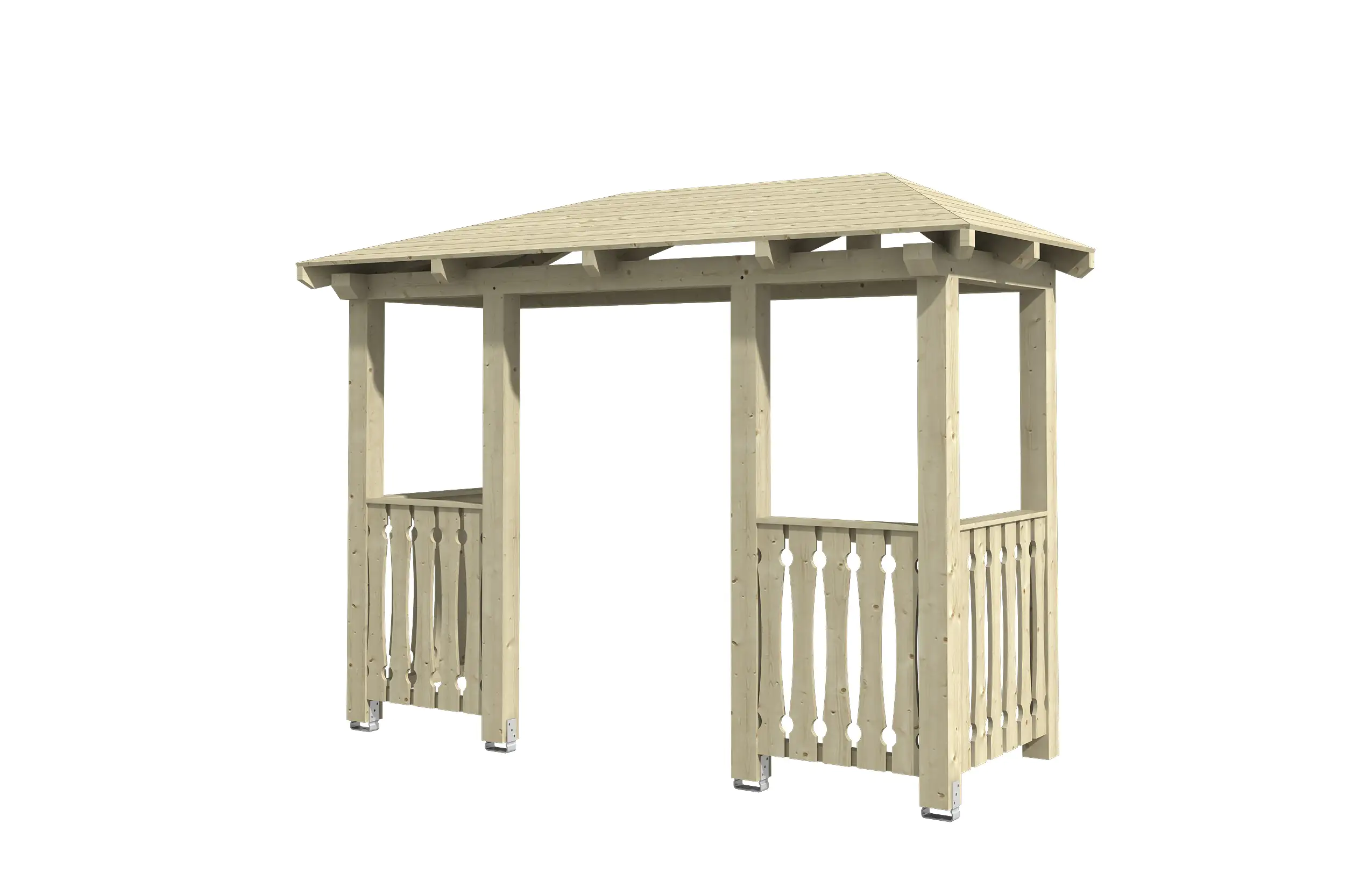 4018211206568 SKAN HOLZ Vordach Wismar Typ 6 351 x 134 cm, natur