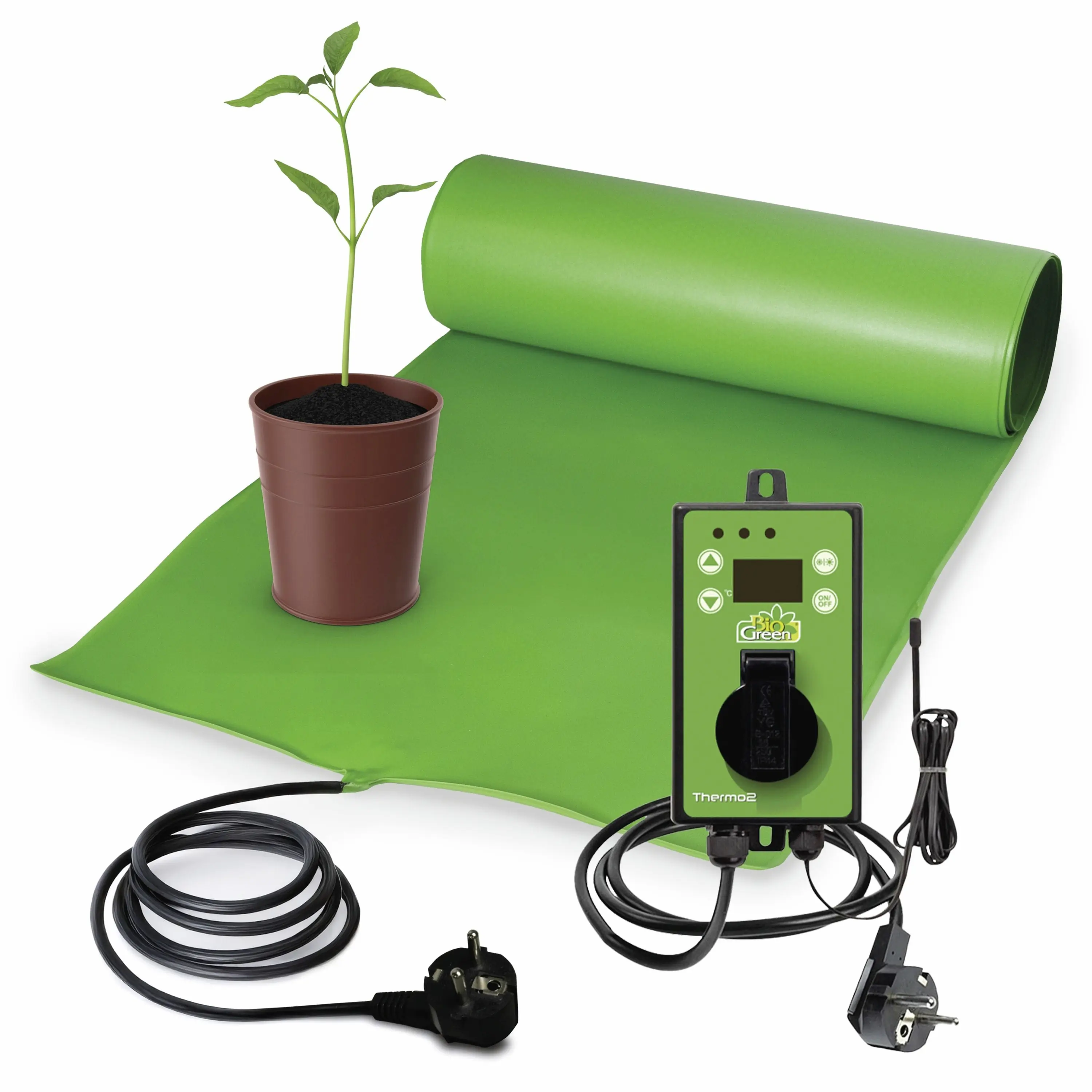 BioGreen Wärmeplatte als Anzuchtbooster für Pflanzen 30 x 60 cm 32 W inkl. Digital-Thermostat